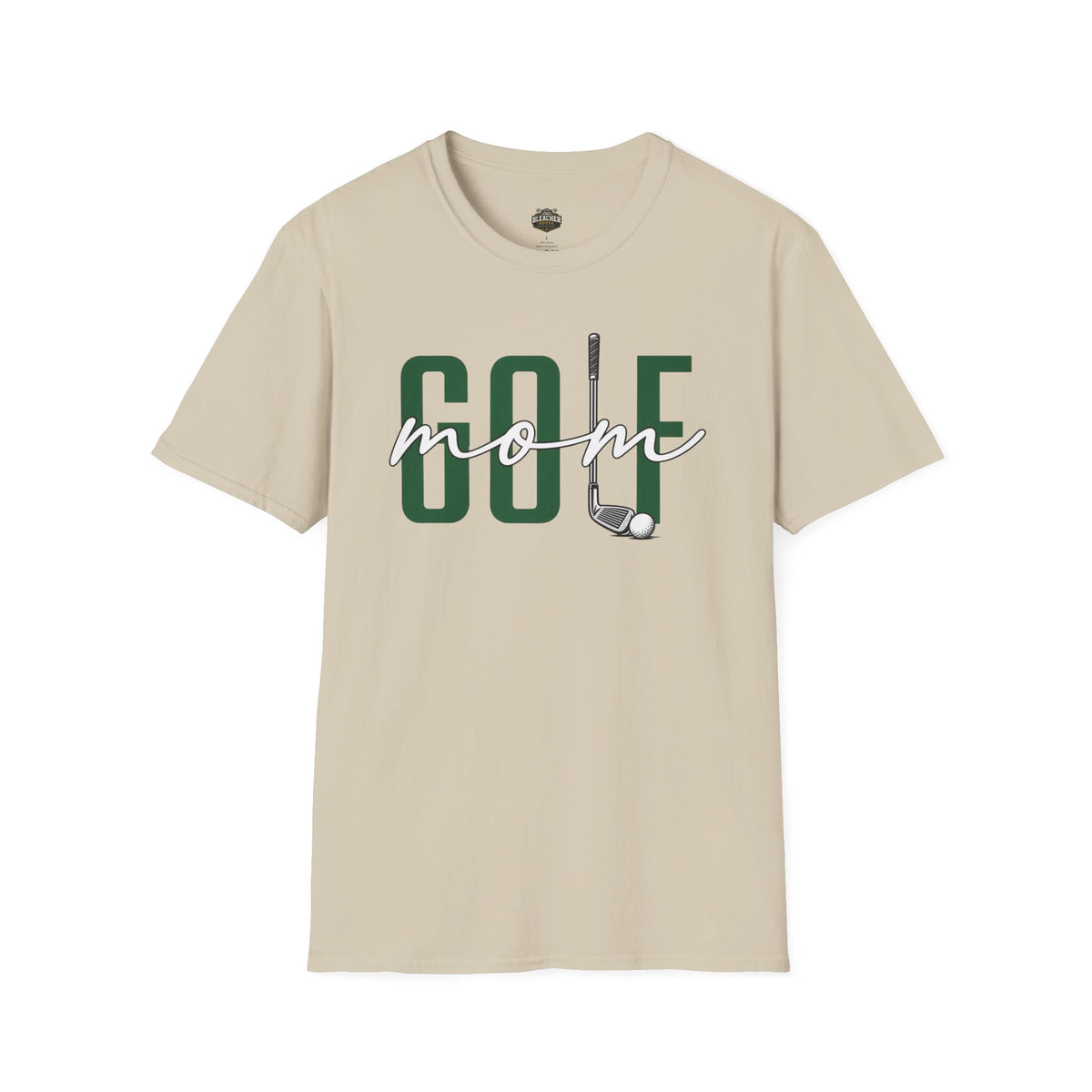 Golf Mom T-Shirt — ‘GOLF’ Script Logo with Club & Ball