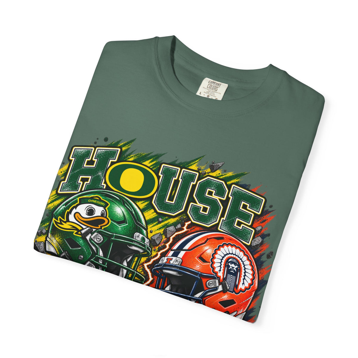 House Divided Football T-Shirt - Oregon vs. Illinois