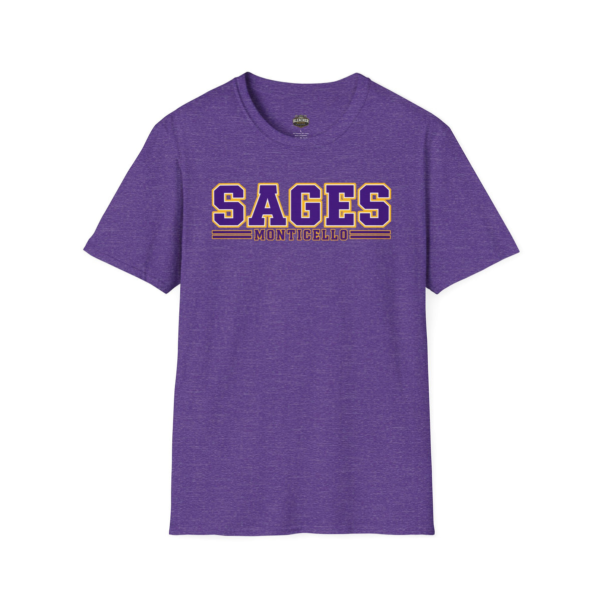 Sages Monticello Crew T‑Shirt — Classic Collegiate School Spirit Tee