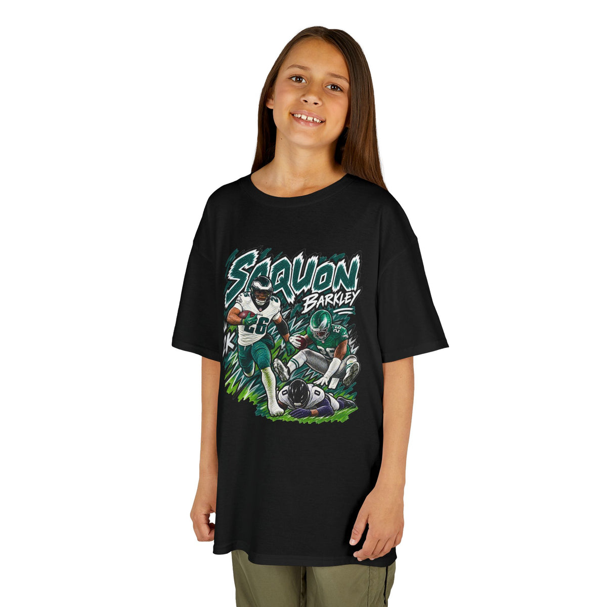 YOUTH Saquon Barkley Graphic T-Shirt - Sunday Standouts Sketch Series