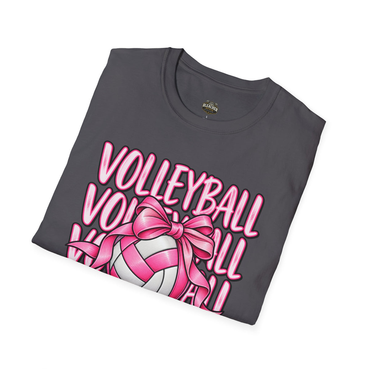 Volleyball Pink Ribbon Tee — Cute Volleyball Graphic Shirt for Players & Fans
