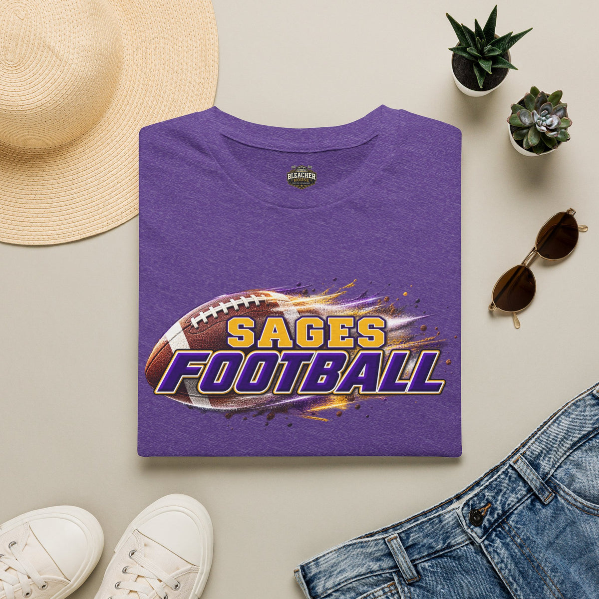 Sages Flaming Football T-Shirt