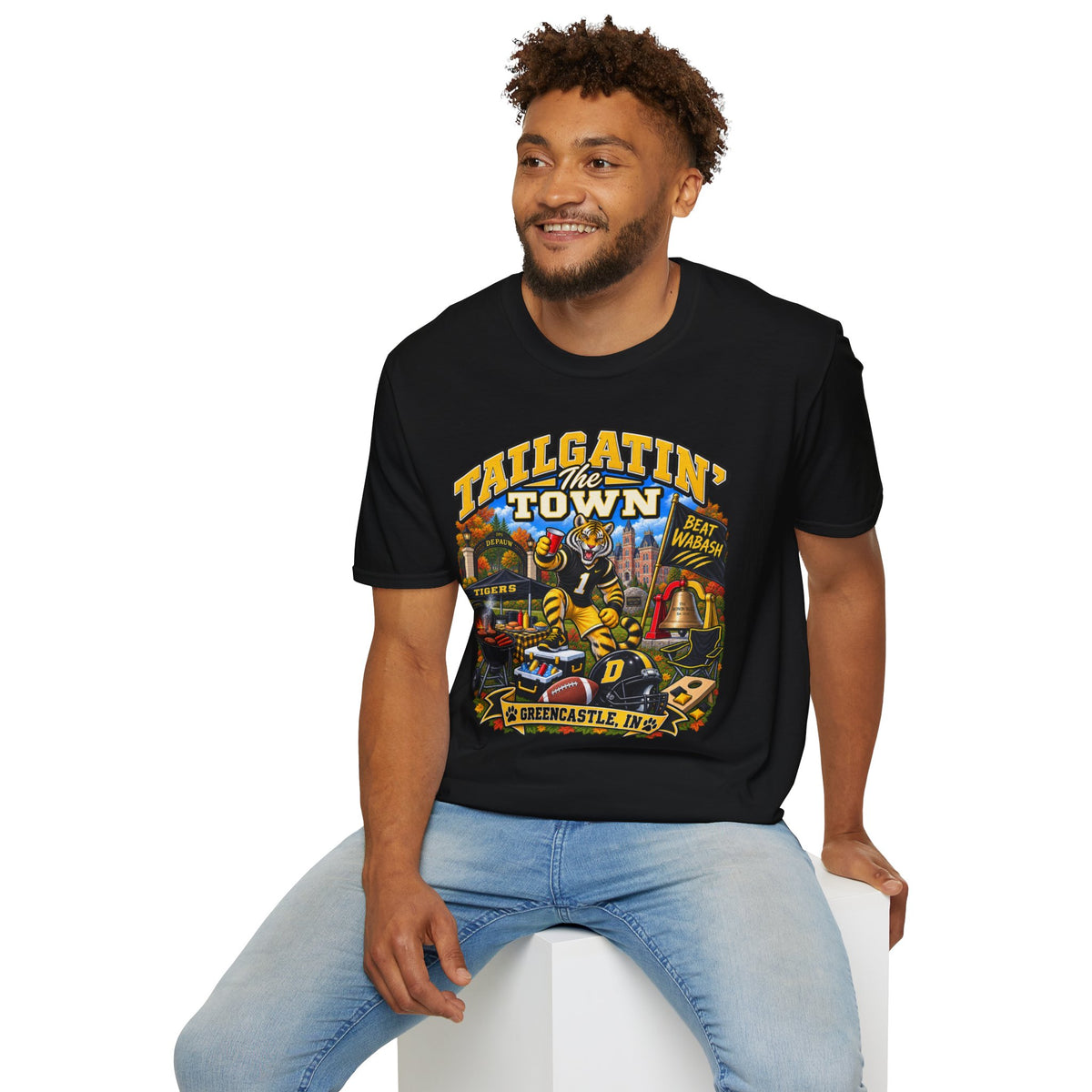 Tailgatin' the Town - DEPAUW EDITION - College Game Day Tailgate Tee