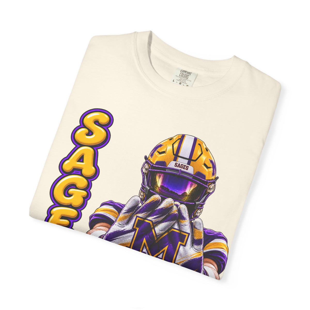Monticello Sages Football Player Graphic T-Shirt