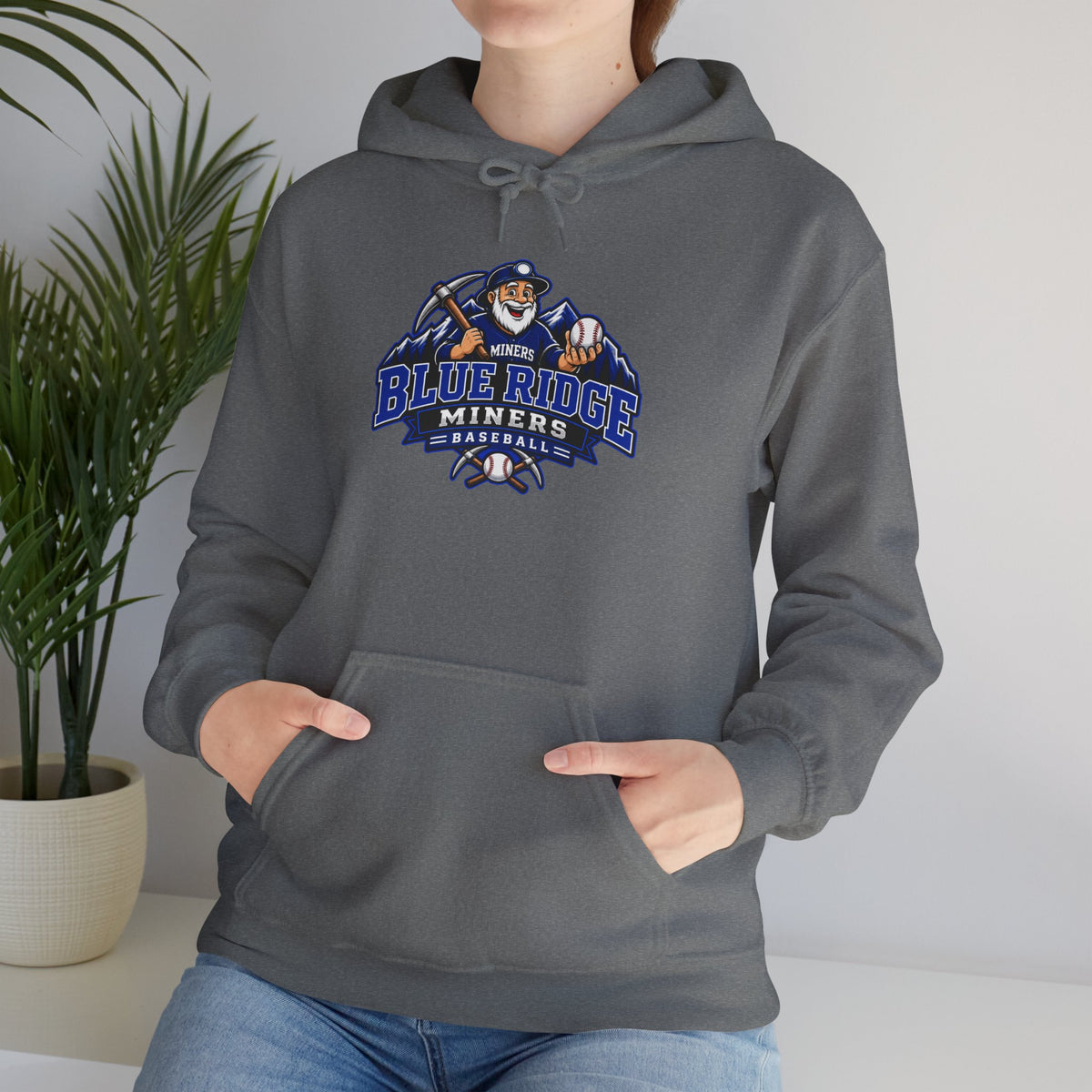 Blue Ridge Miners Mascot Logo Hoodie