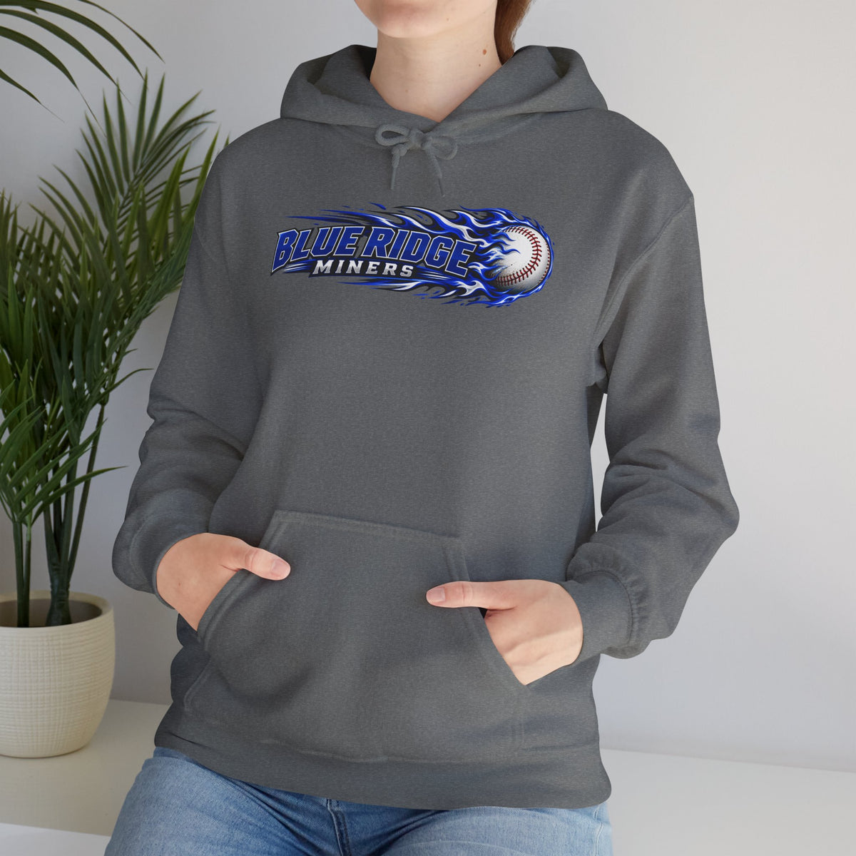 Blue Ridge Miners Flaming Baseball Hoodie – Flaming Ball Hoodie