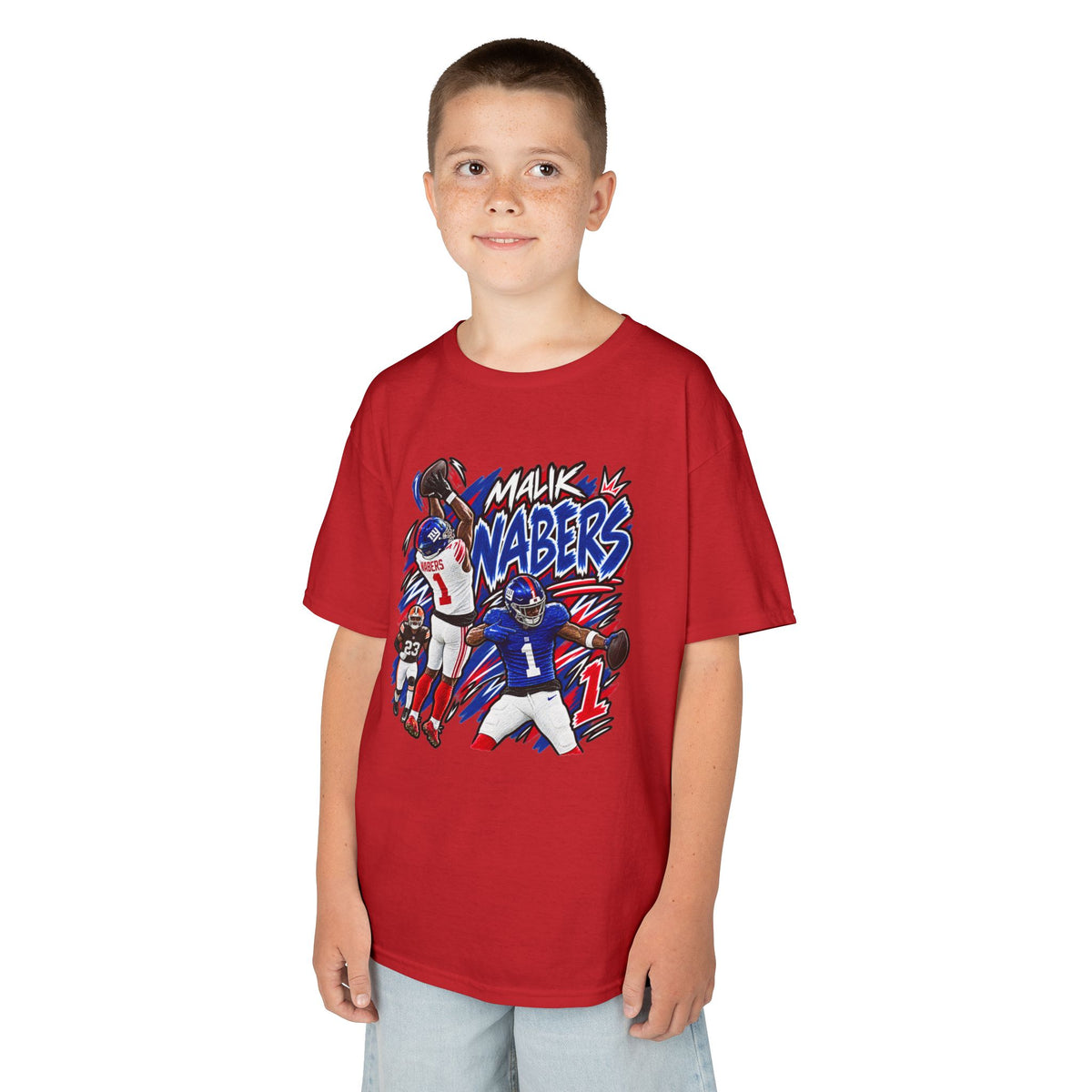 Malik Nabers Graphic T-Shirt - Sunday Standouts Sketch Series