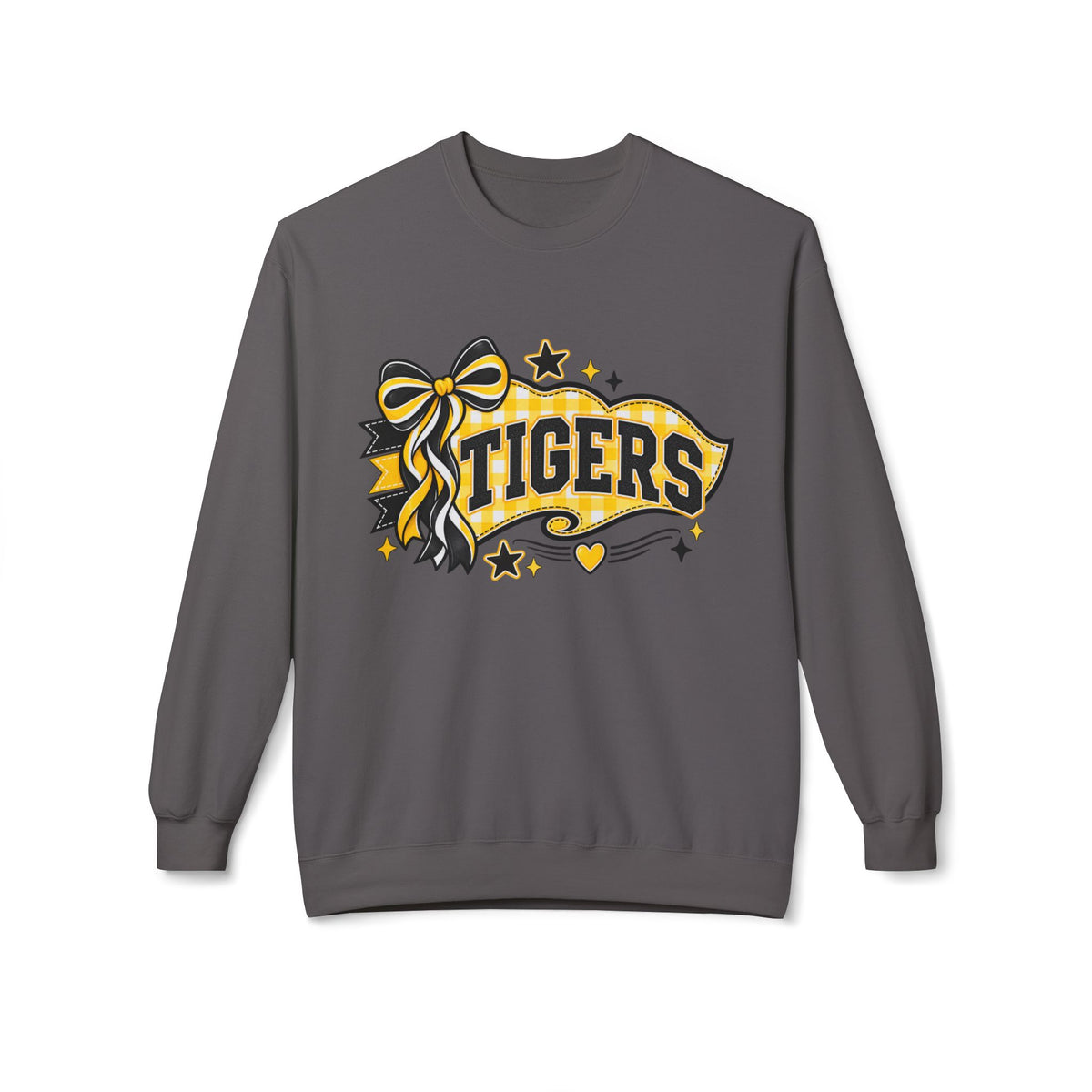 Tigers Crewneck Sweatshirt — Cheer Ribbon School Spirit Pullover