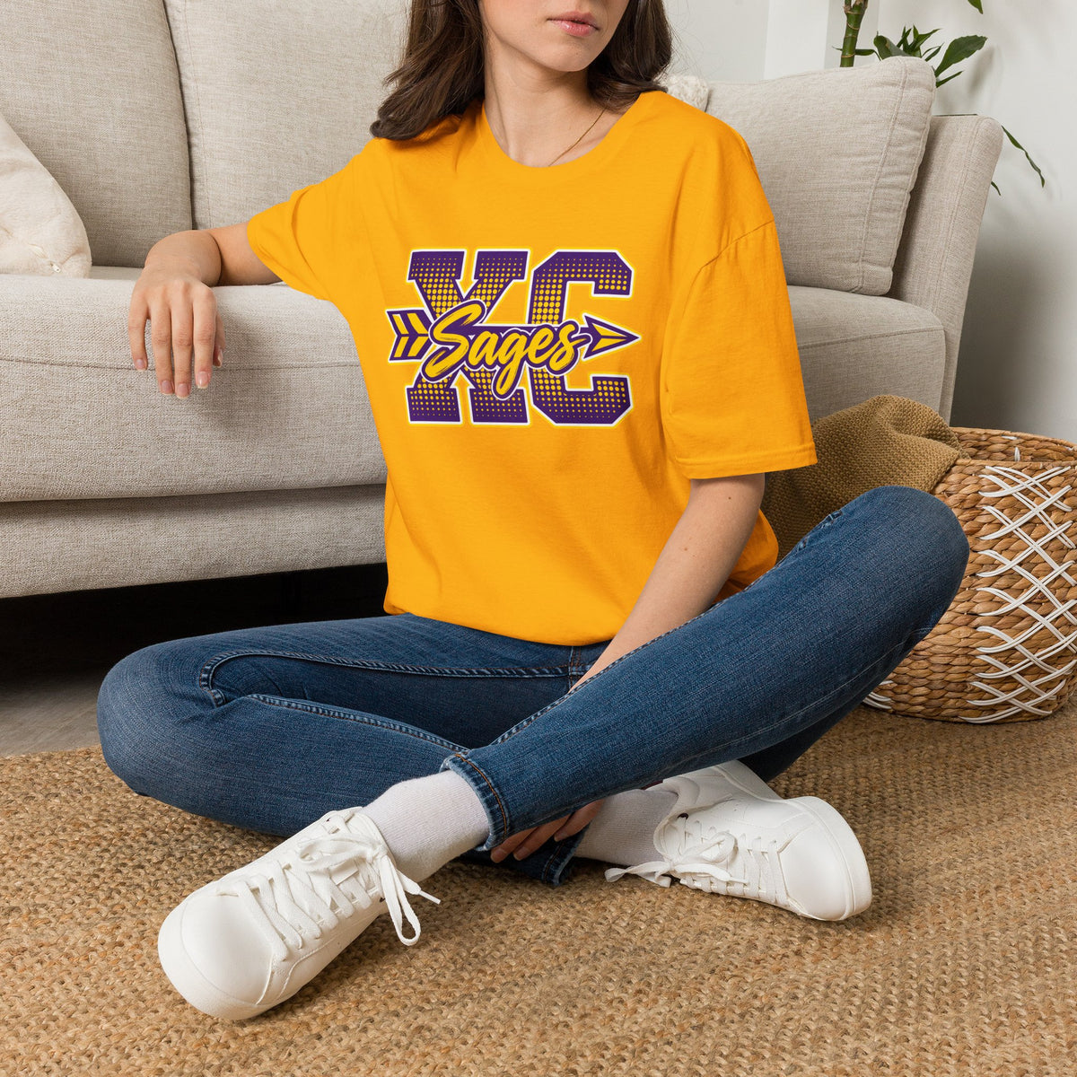 XC Sages Graphic T-Shirt — Cross Country Team Spirit Tee