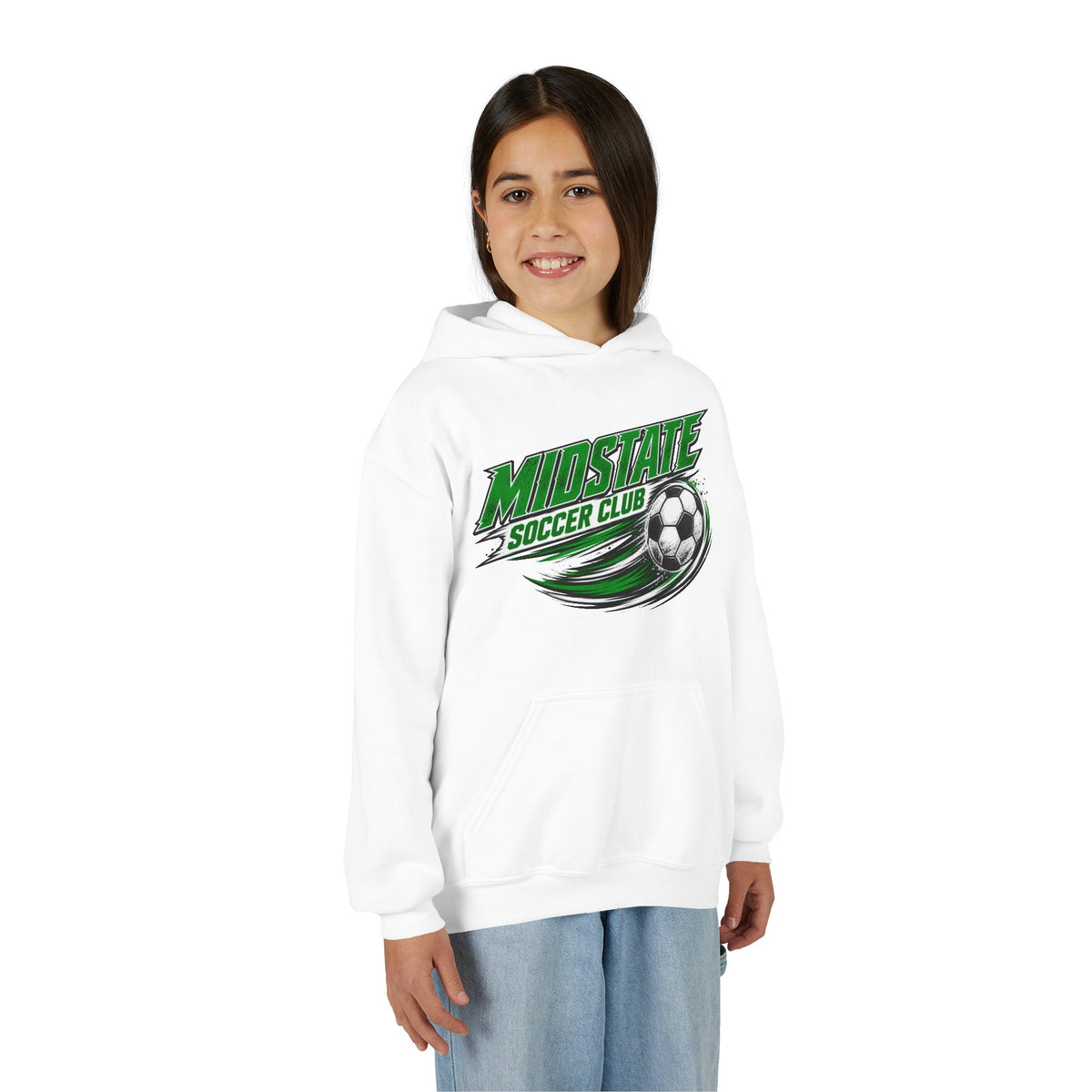 Youth Midstate Soccer Hoodie - MidState Soccer Club Graphic Hooded Sweatshirt