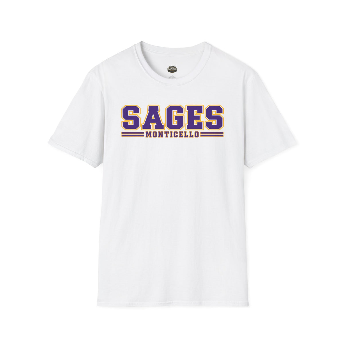 Sages Monticello Crew T‑Shirt — Classic Collegiate School Spirit Tee