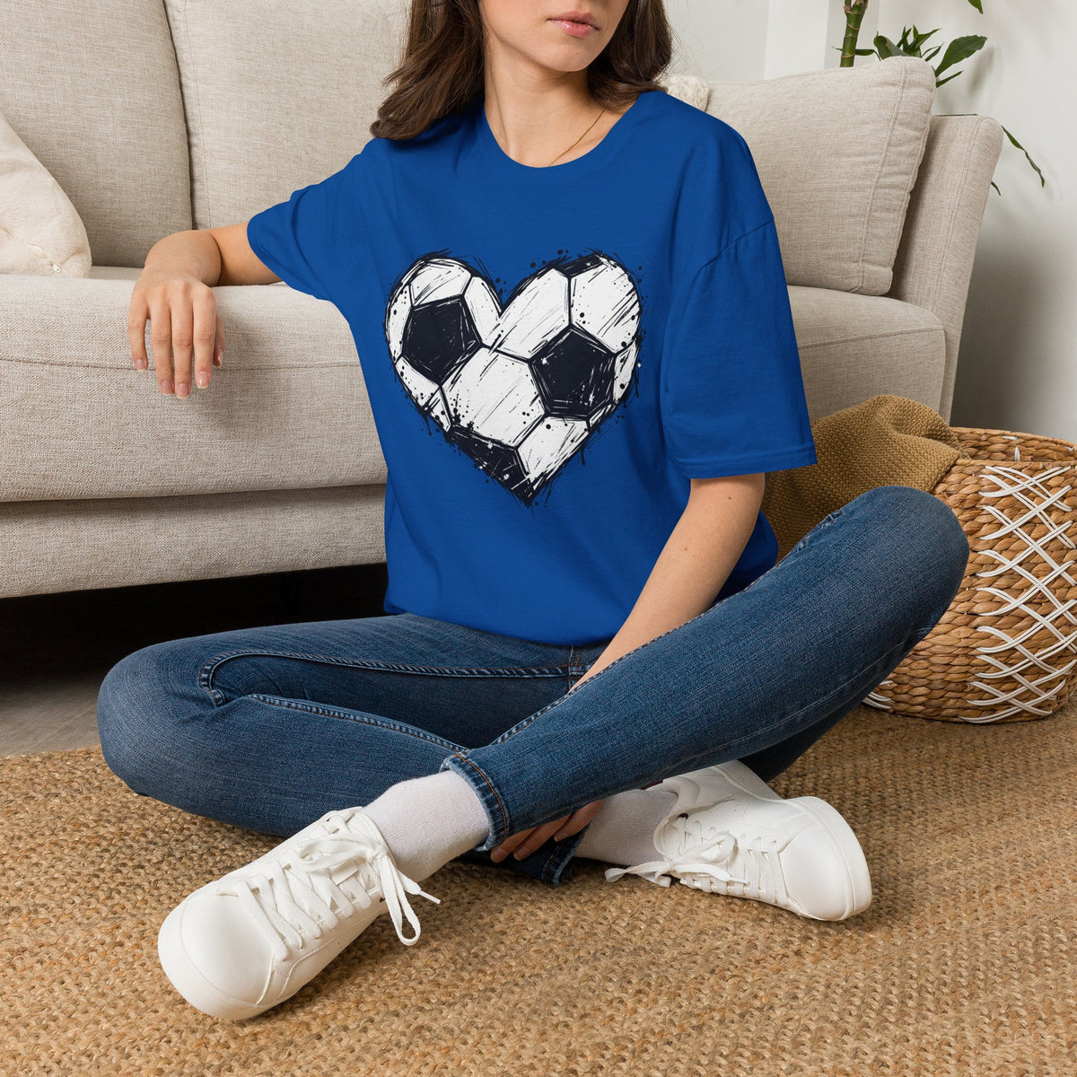 Soccer Heart T-Shirt — Grunge Love Football Tee