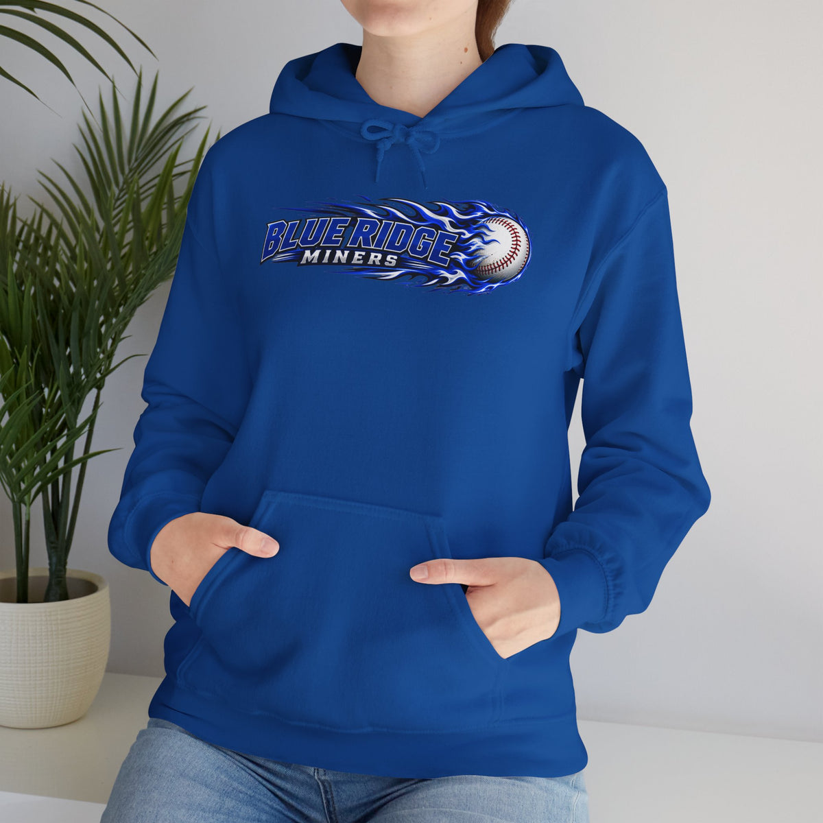 Blue Ridge Miners Flaming Baseball Hoodie – Flaming Ball Hoodie