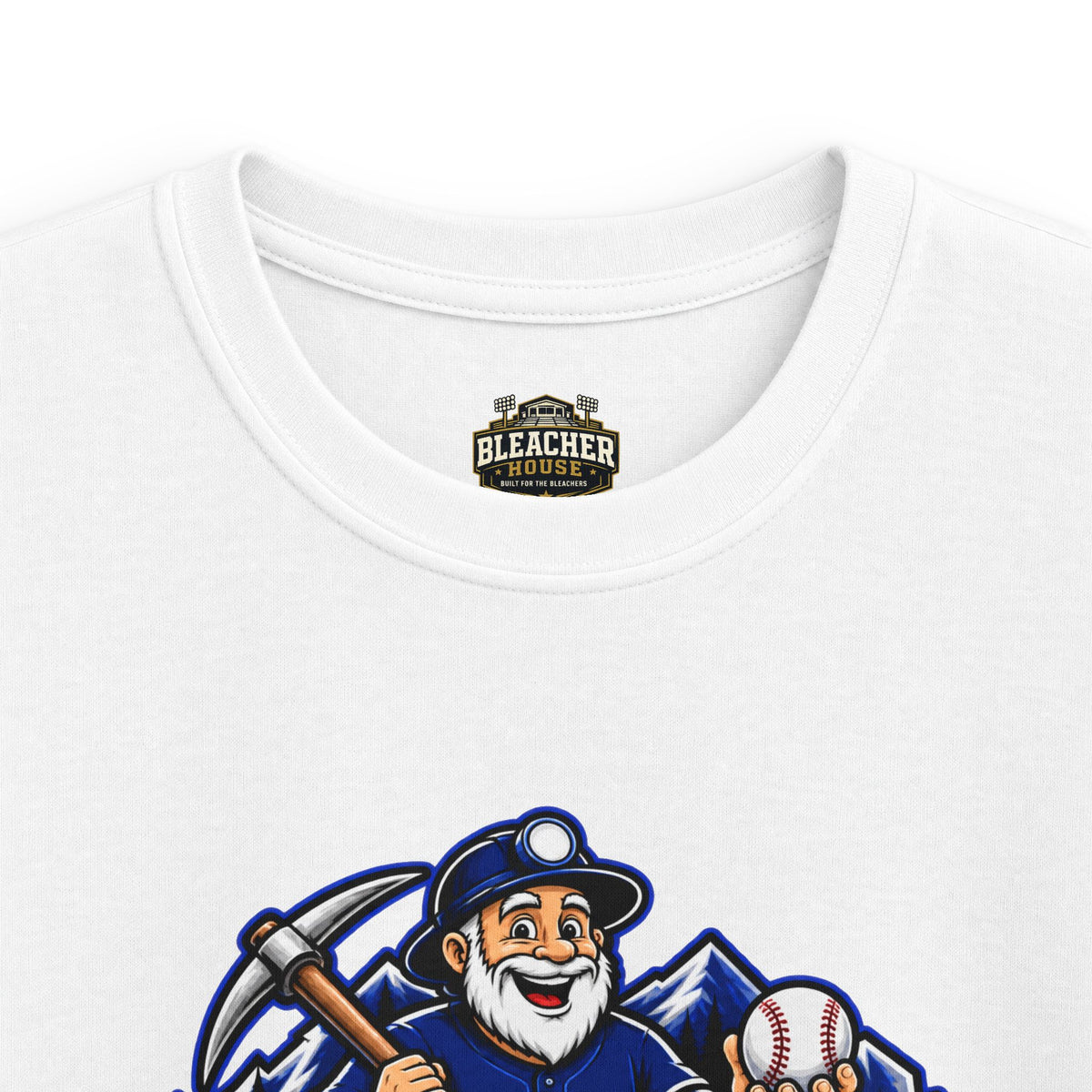 YOUTH Blue Ridge Miners Mascot and Logo T‑Shirt — Unisex Softstyle Tee