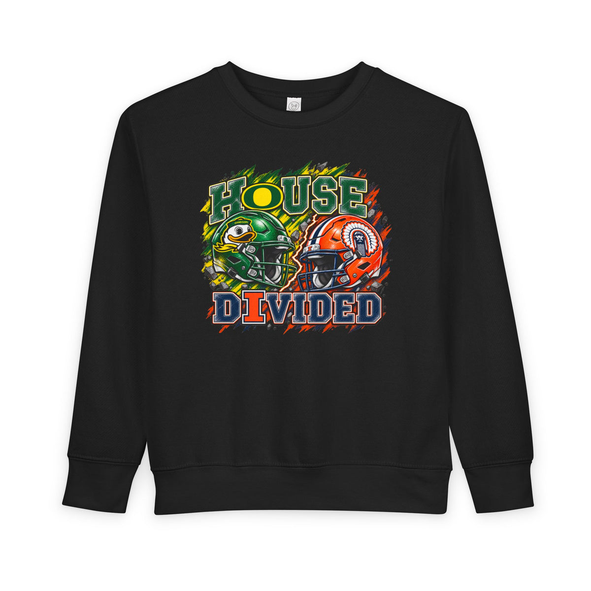 TODDLER House Divided Sweatshirt - Illinois vs Oregon