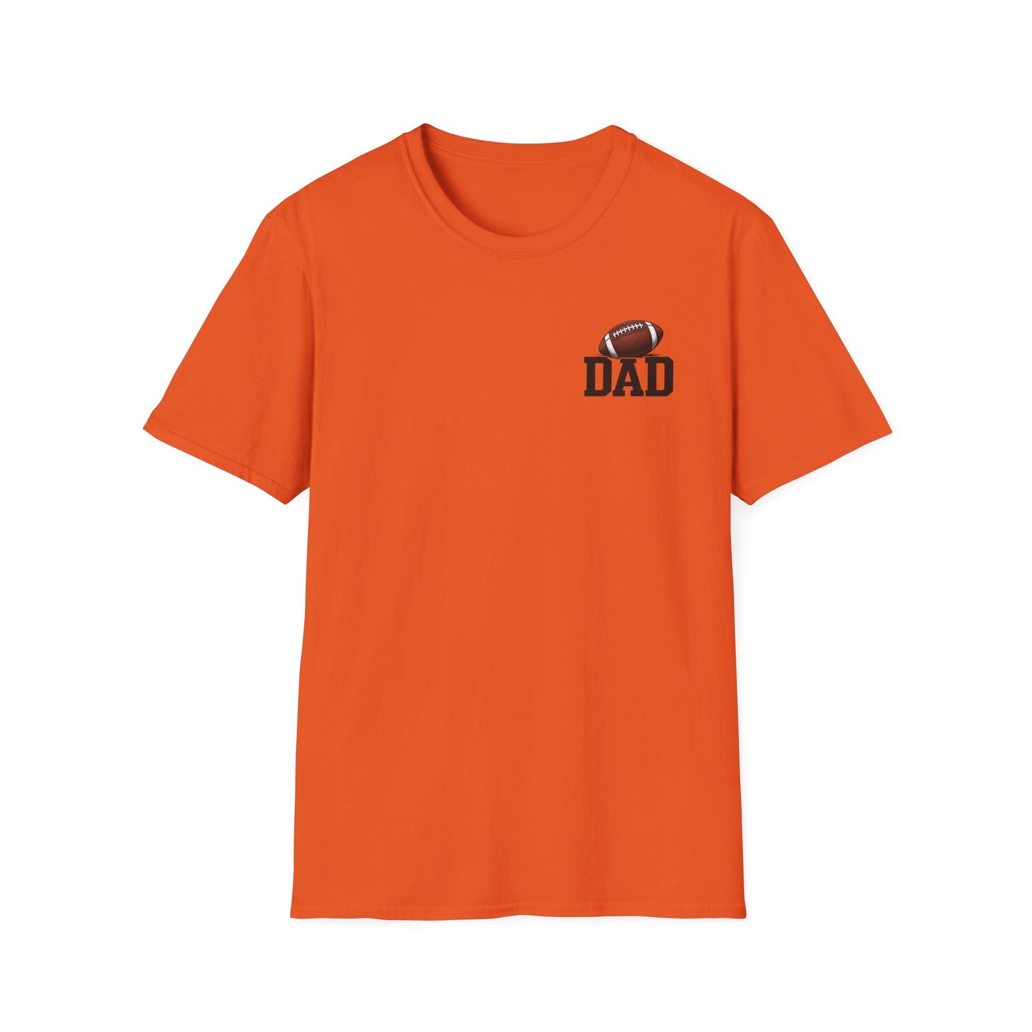 Football Dad T‑Shirt — 'DAD' with Football Chest Print