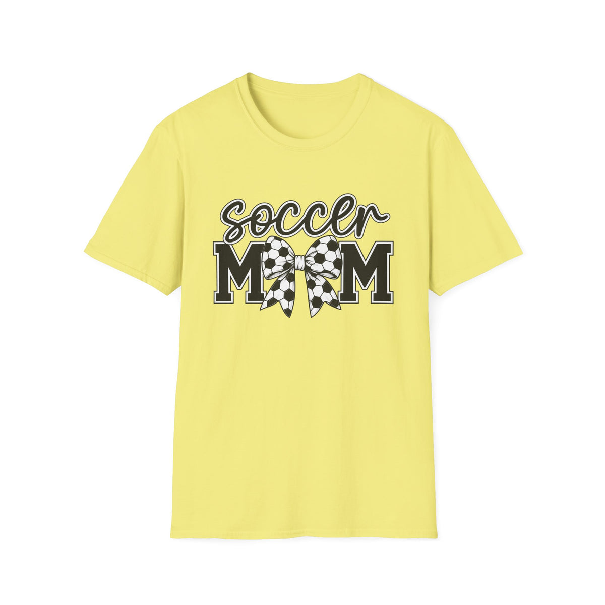 Soccer Mom T-Shirt — Leopard Bow Soccer Ball Design