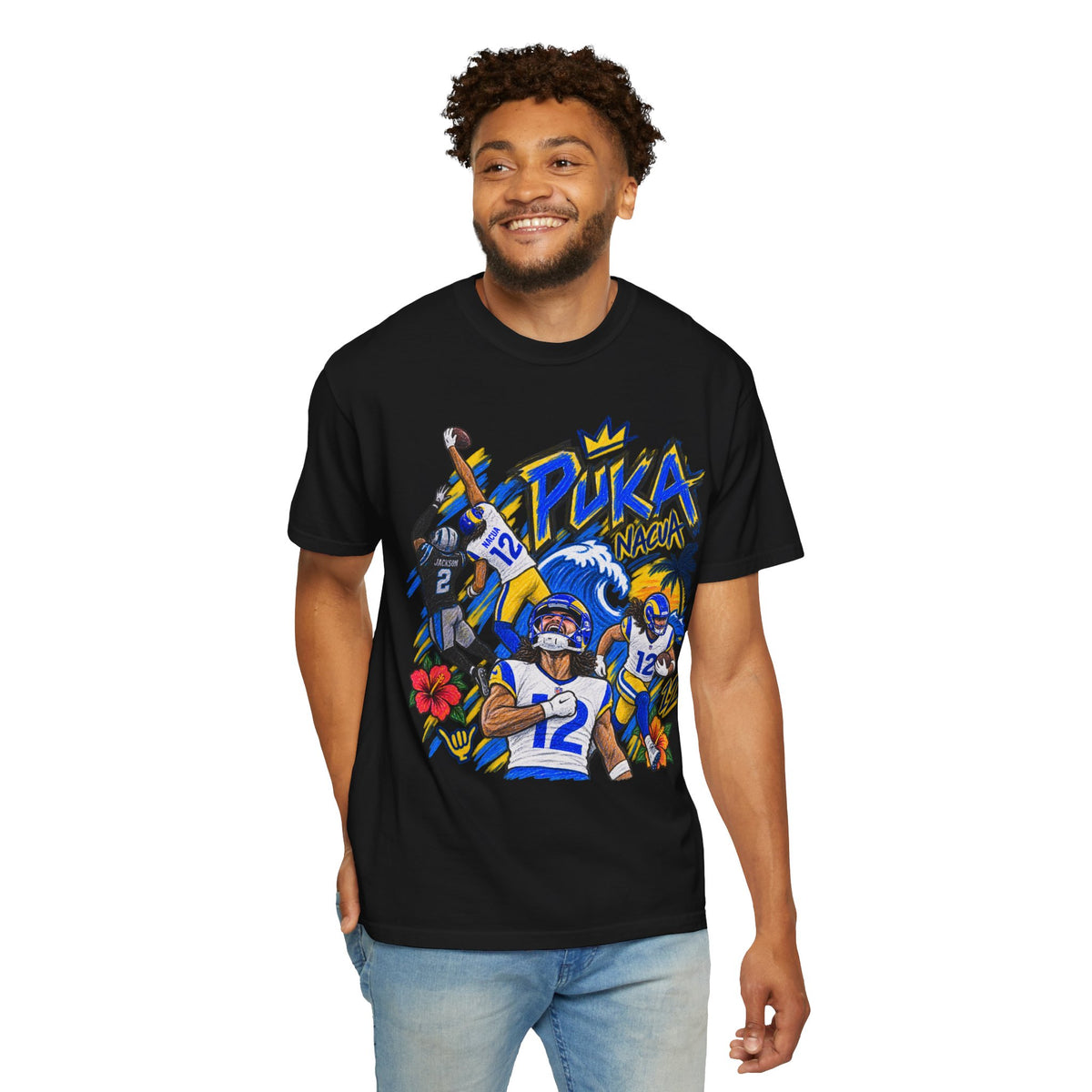 Puka Nacua Graphic T-Shirt - Sunday Standouts Sketch Series