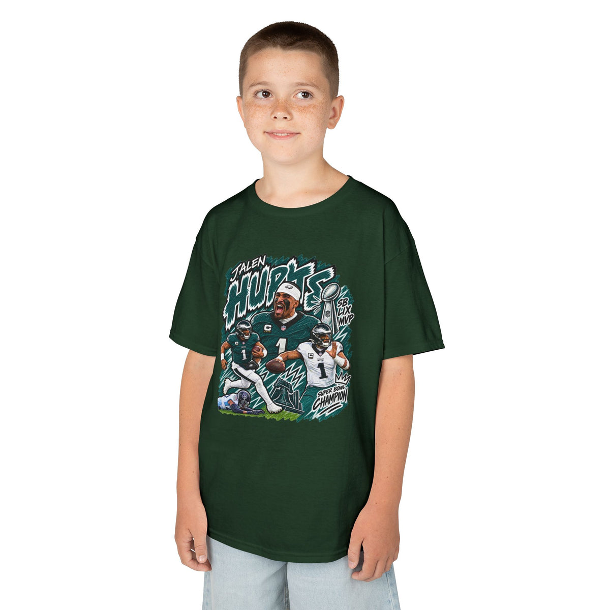 YOUTH Jalen Hurts Graphic T-Shirt - Sunday Standouts Sketch Series