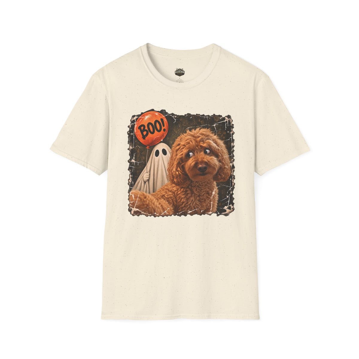 Halloween Dog T-Shirt – Cute Pup with 'Boo!' Ghost Design