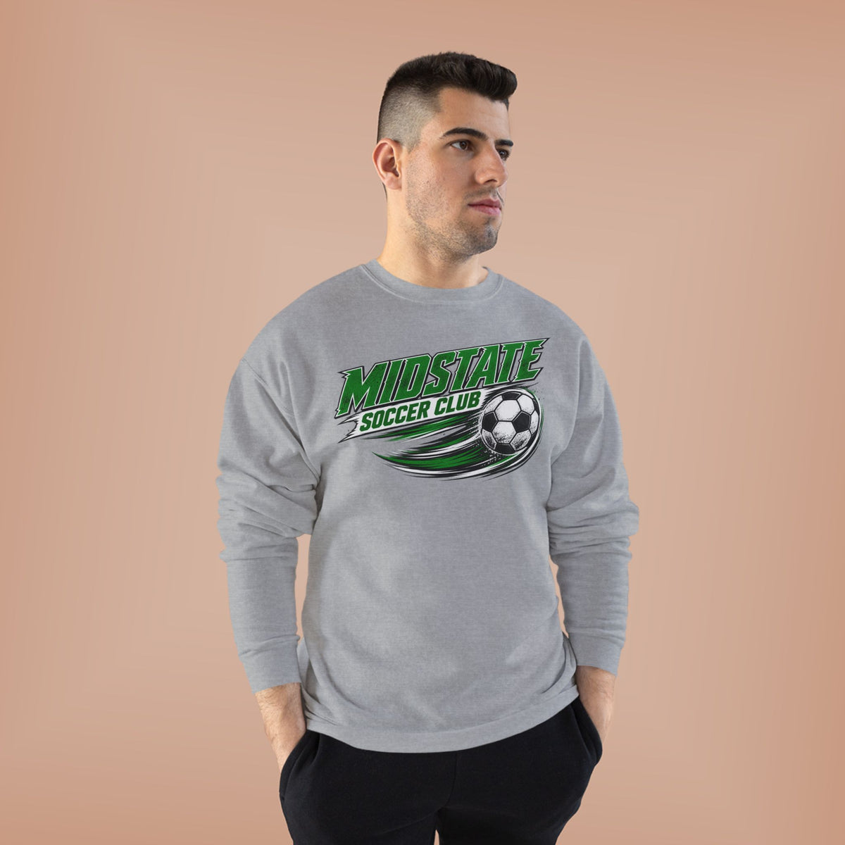 Midstate Crewneck Sweatshirt — Midstate Soccer Club Graphic