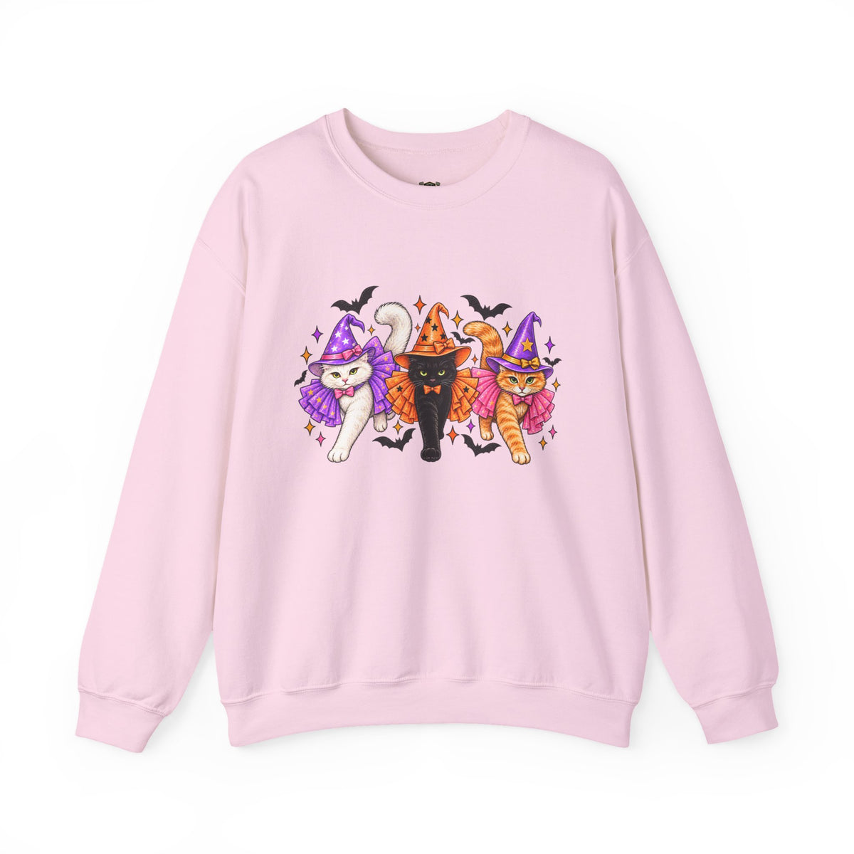 Halloween Witch Cats Crewneck Sweatshirt