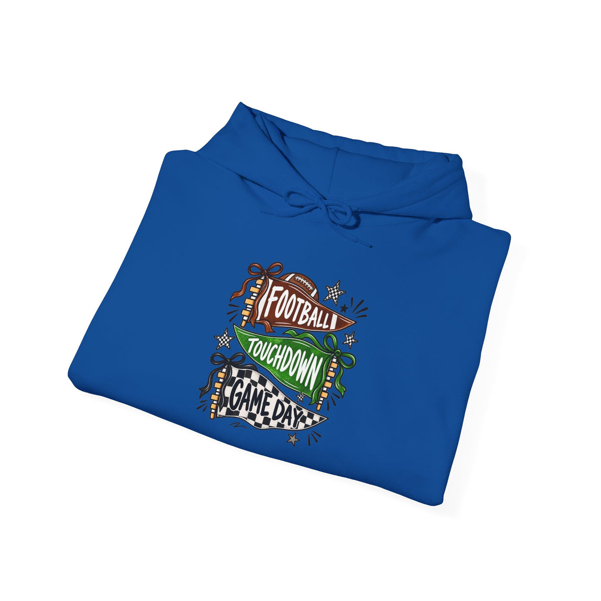 Football Touchdown Game Day Hoodie - Retro Grunge Sports Sweatshirt