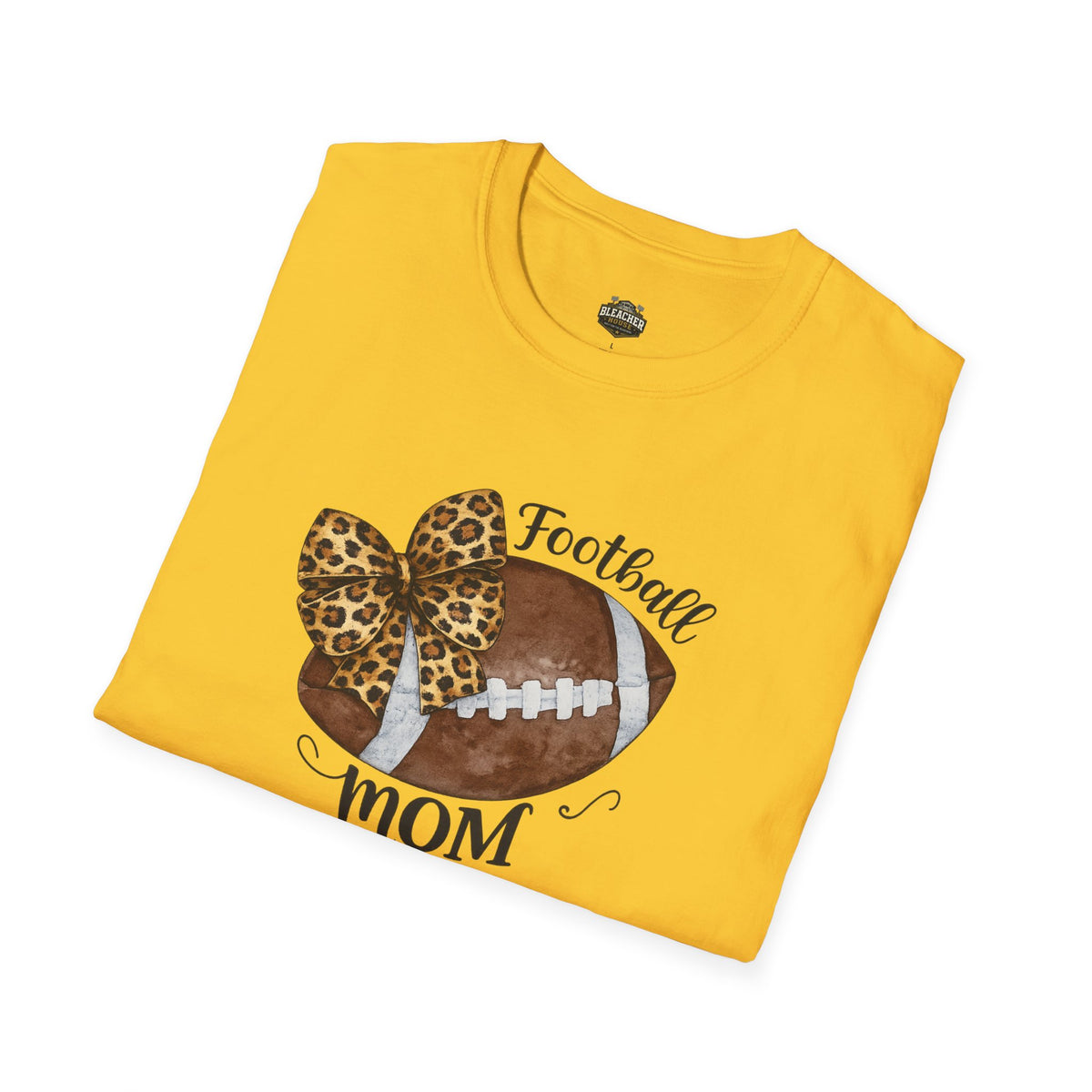 Football Mom T-Shirt — Leopard Bow Game Day Tee