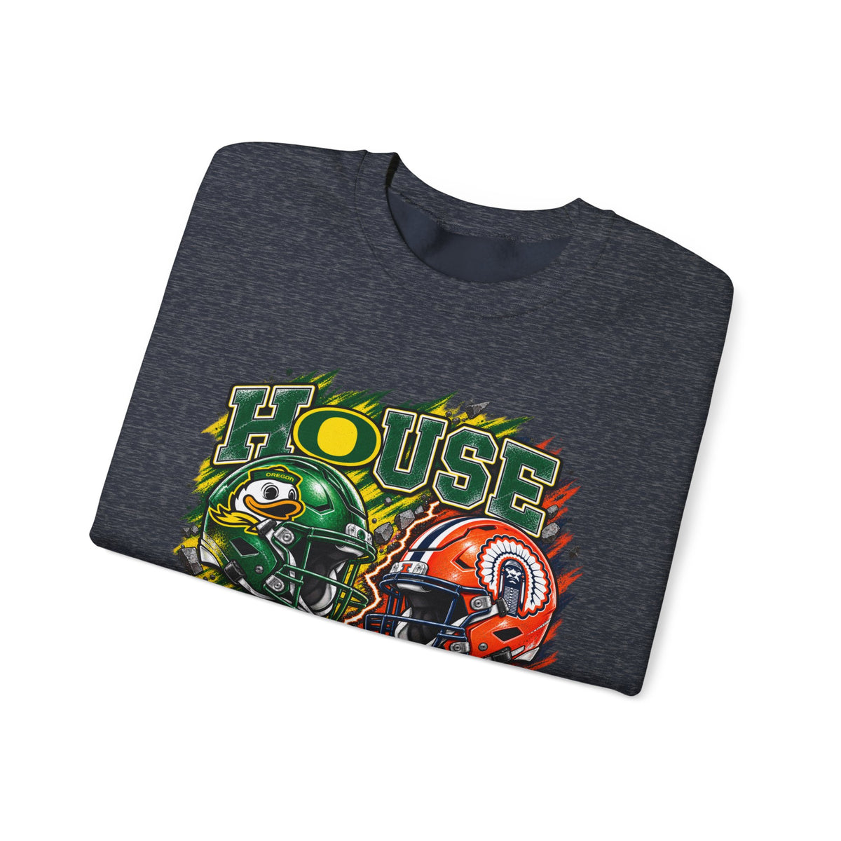 House Divided Graphic Crewneck Sweatshirt - Oregon vs. Illinois