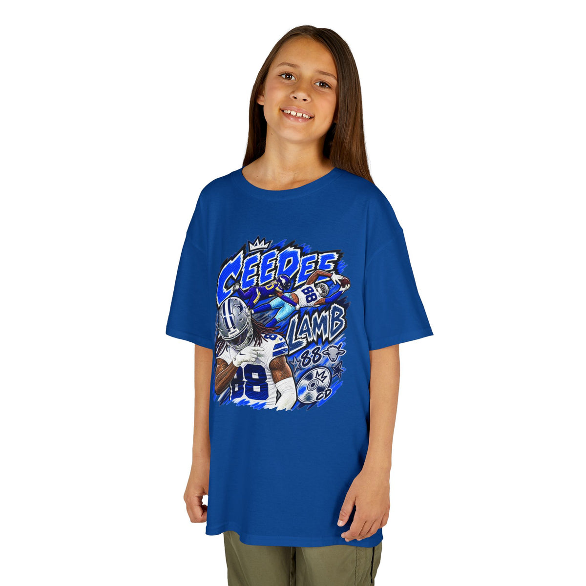 YOUTH CeeDee Lamb Graphic T-Shirt - Sunday Standouts Sketch Series