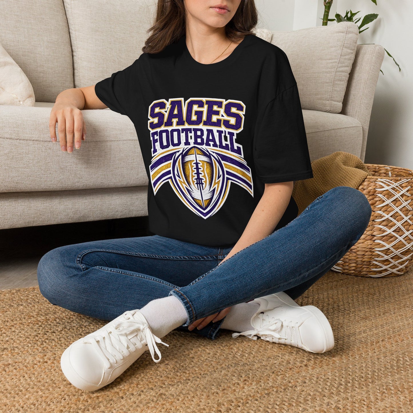 Sages Football T-Shirt — Vintage Collegiate Team Tee