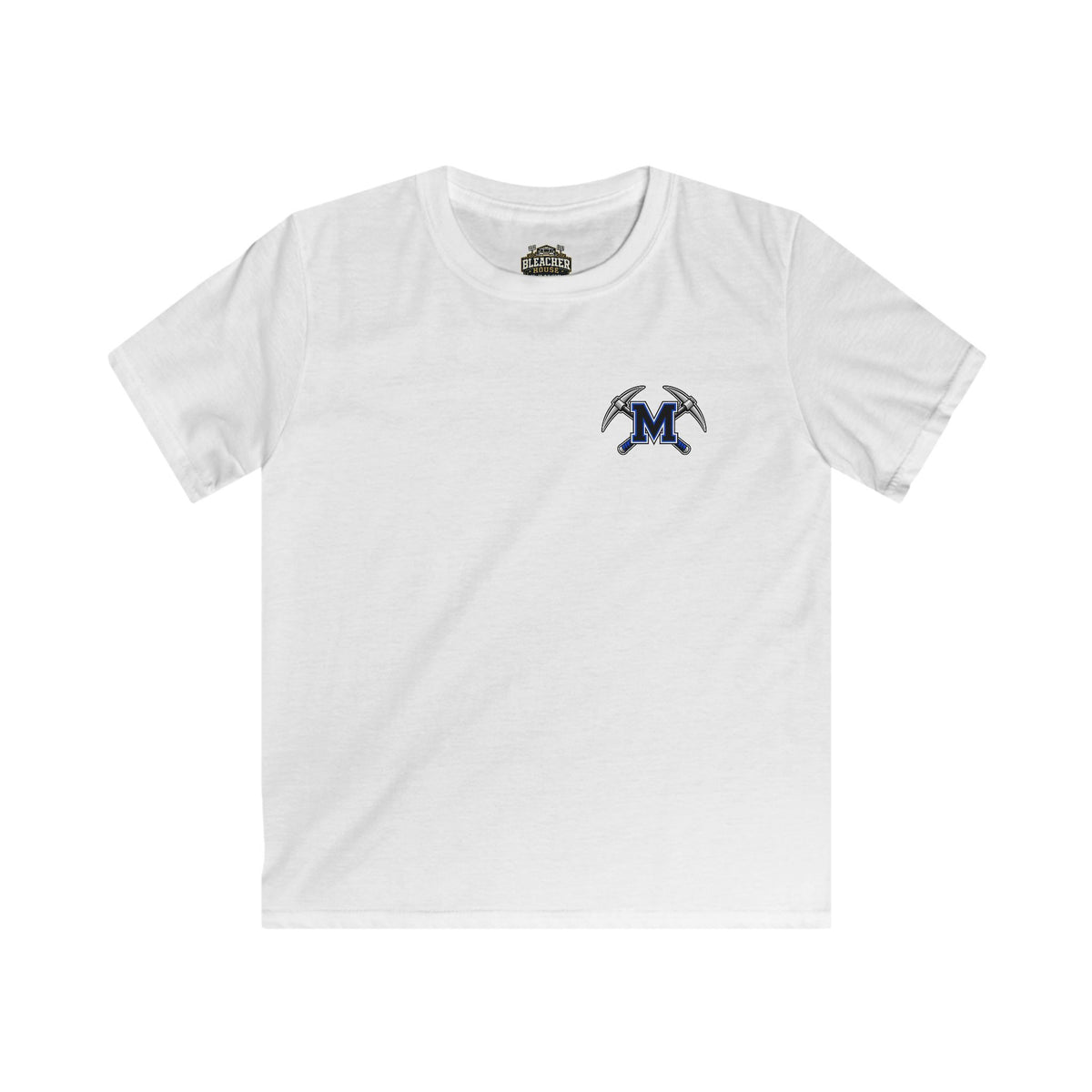 YOUTH Miners Graphic T-Shirt - Miners Logo on Front, Mascot Design on Back