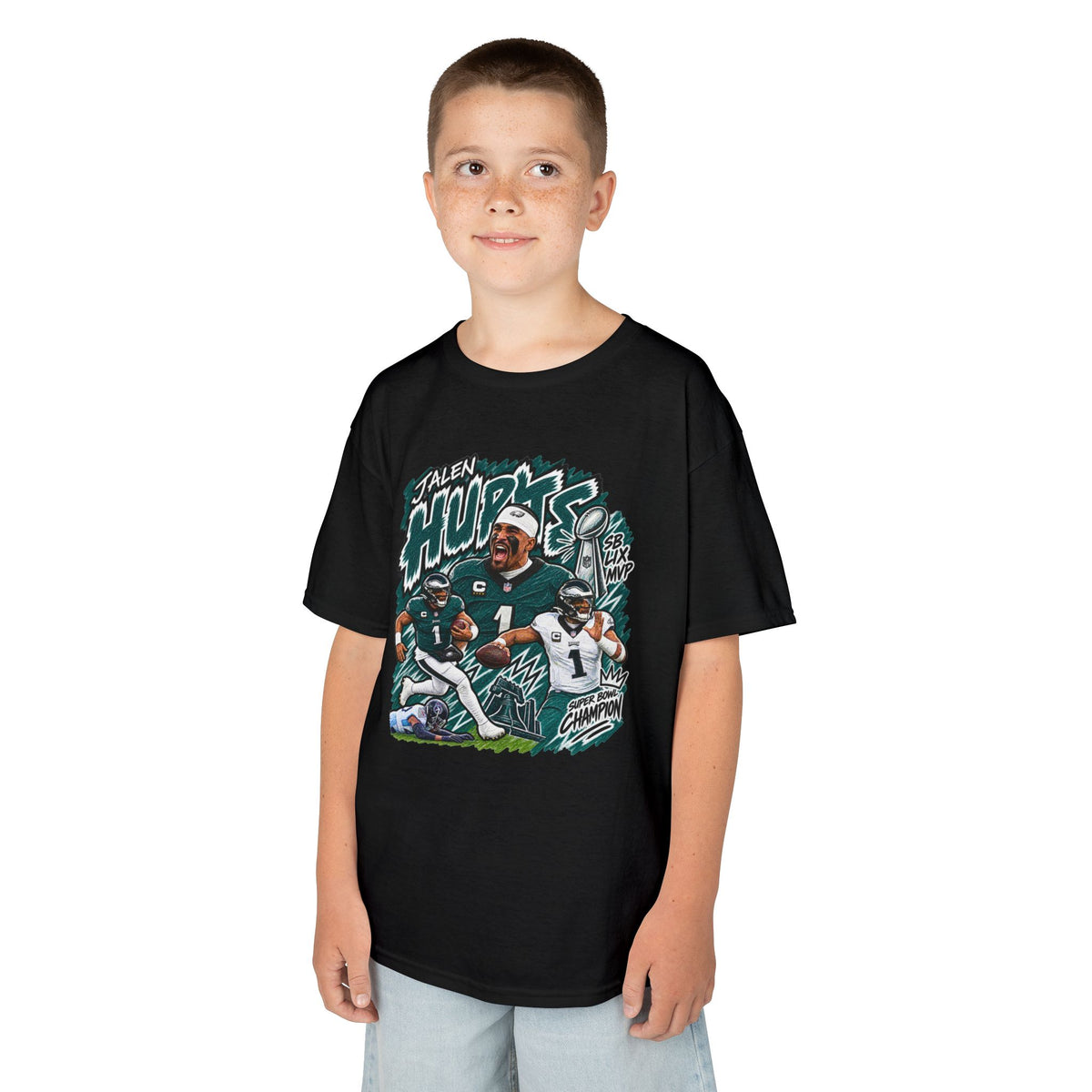 YOUTH Jalen Hurts Graphic T-Shirt - Sunday Standouts Sketch Series