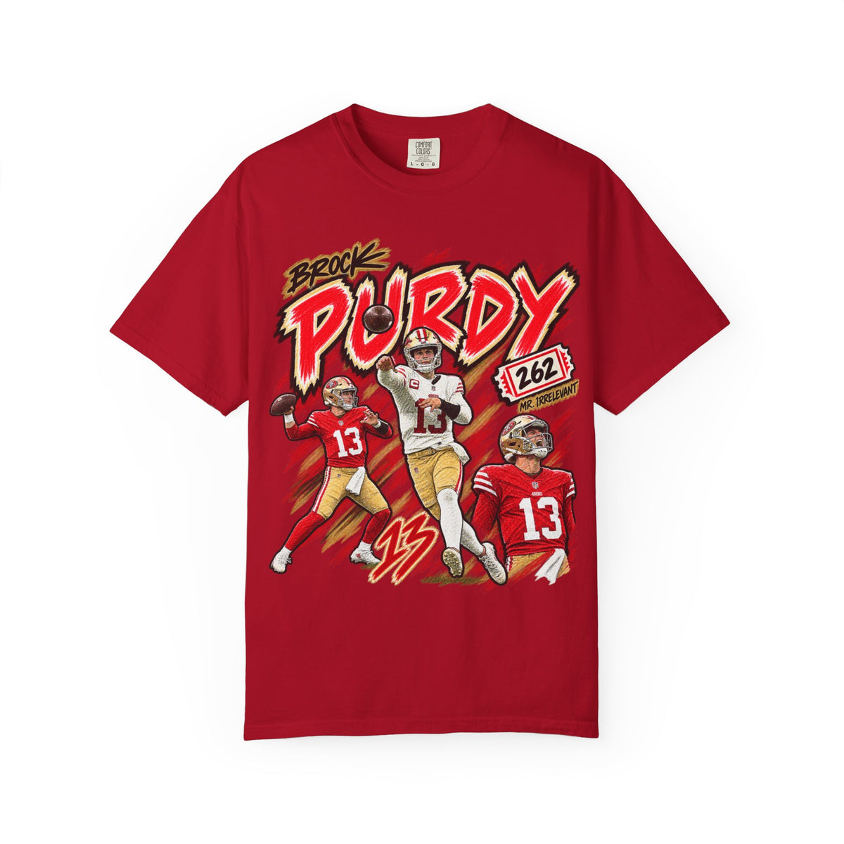 Brock Purdy, MR. IRRELEVANT Graphic T-Shirt - Sunday Standouts Sketch Series