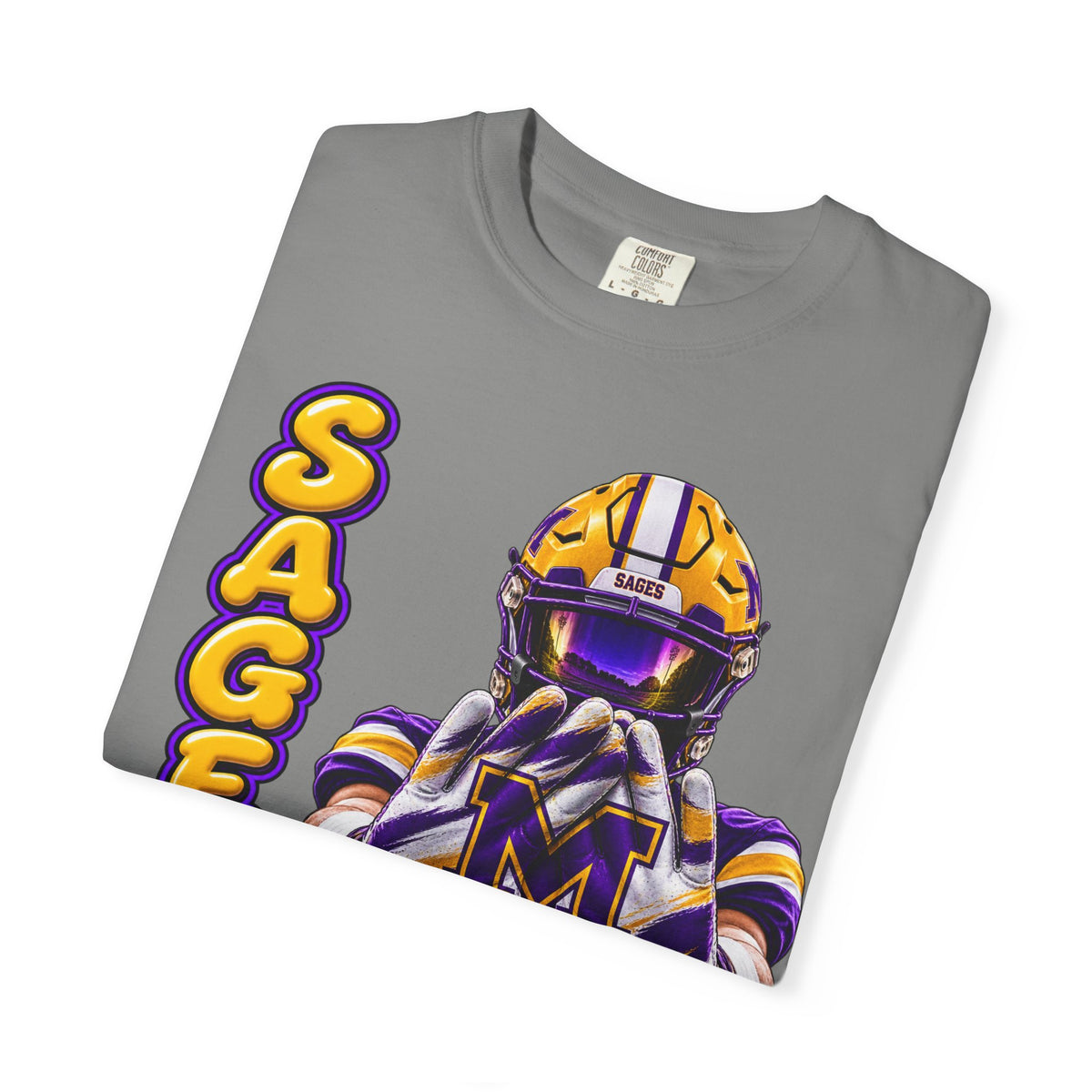 Monticello Sages Football Player Graphic T-Shirt