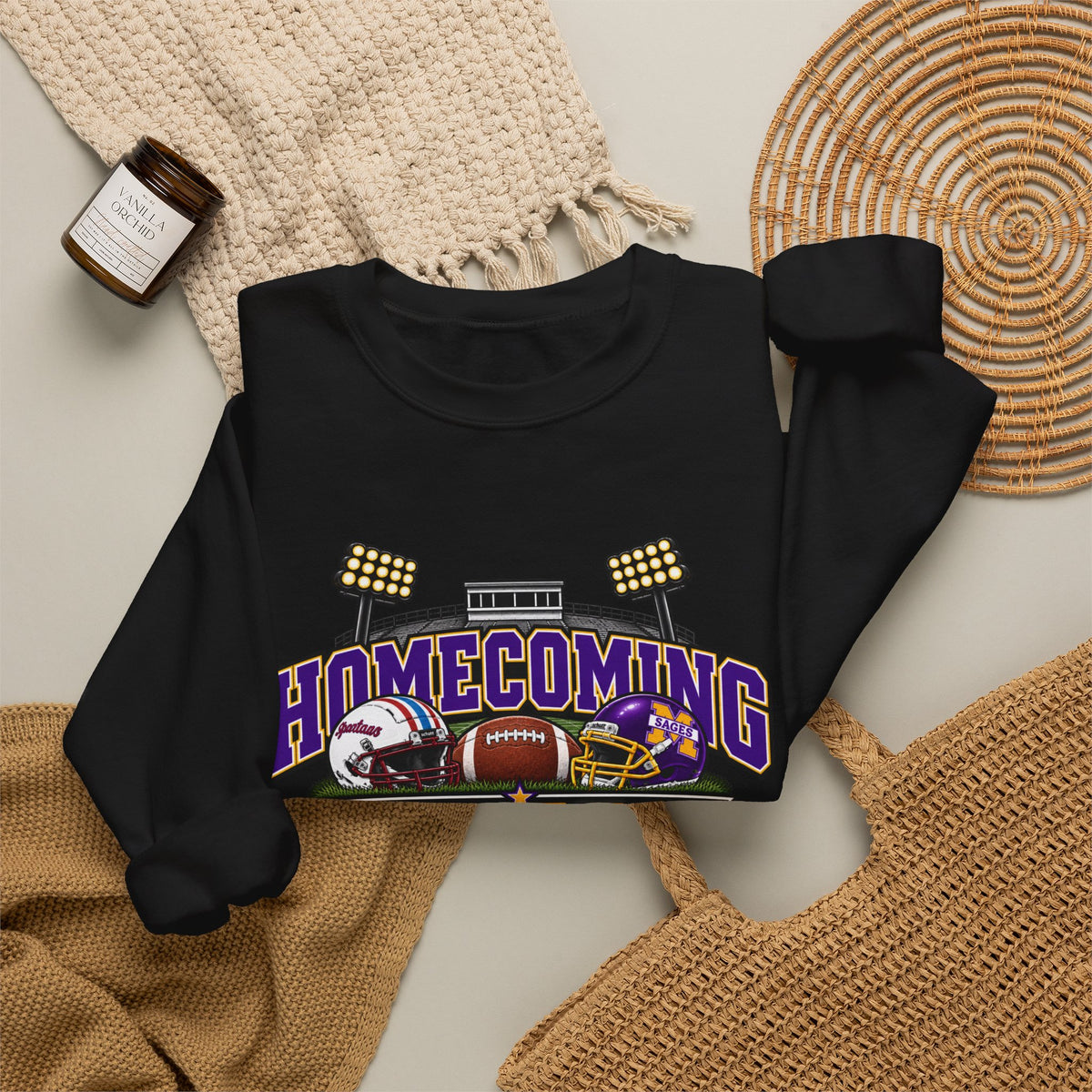 Homecoming 2026 Crewneck Sweatshirt — Football Stadium Design