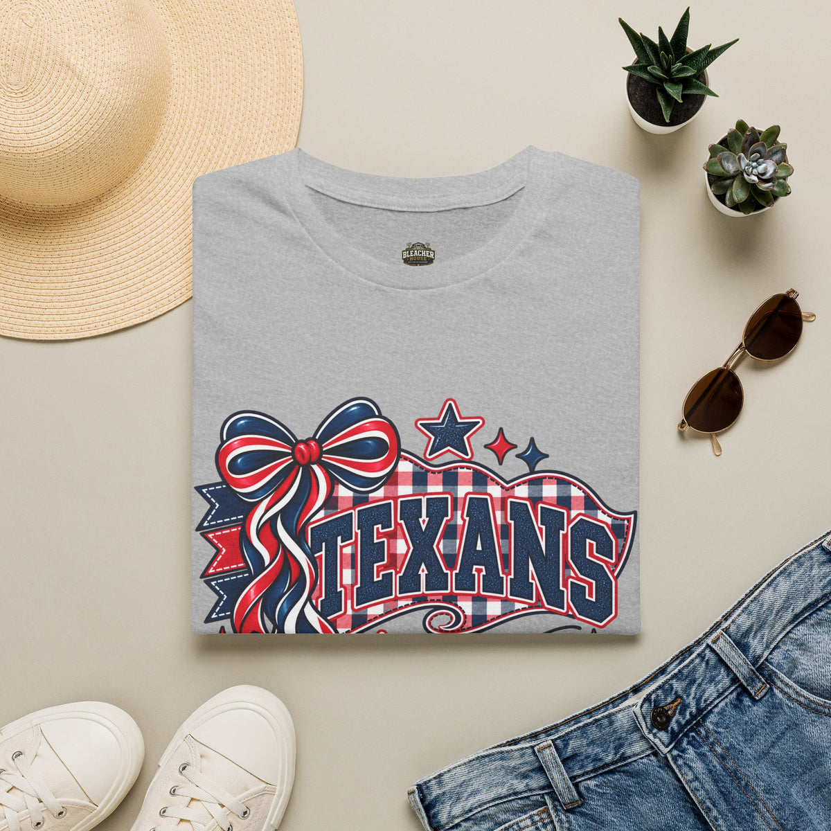 Texans Ribbon & Banner T-Shirt — Team Spirit Tee