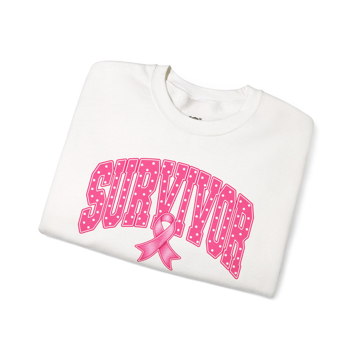 Survivor Pink Ribbon Sweatshirt - Breast Cancer Awareness Crewneck
