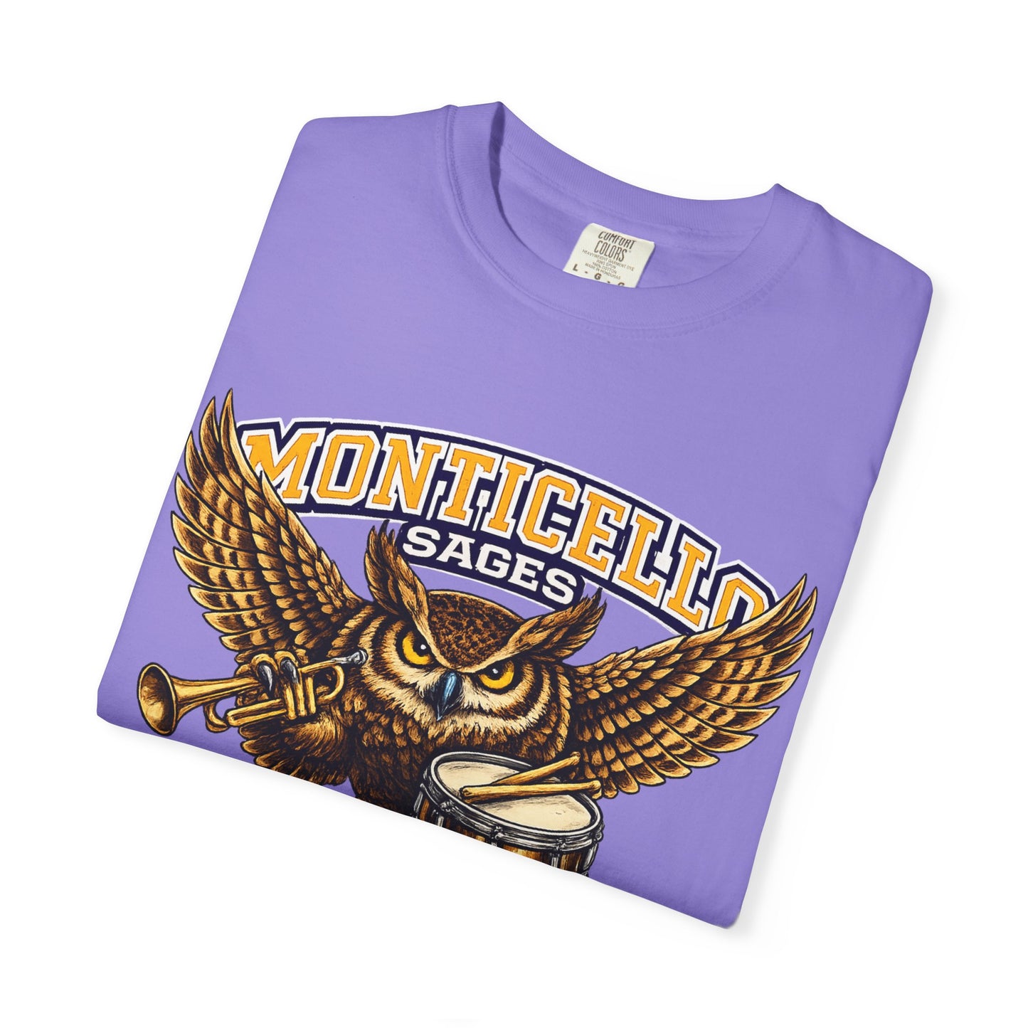 Monticello Sages Marching Band - Vintage Owl & Wings T-Shirt
