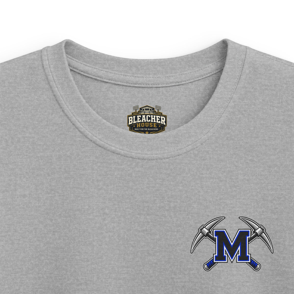 YOUTH Miners Graphic T-Shirt - Miners Logo on Front, Mascot Design on Back