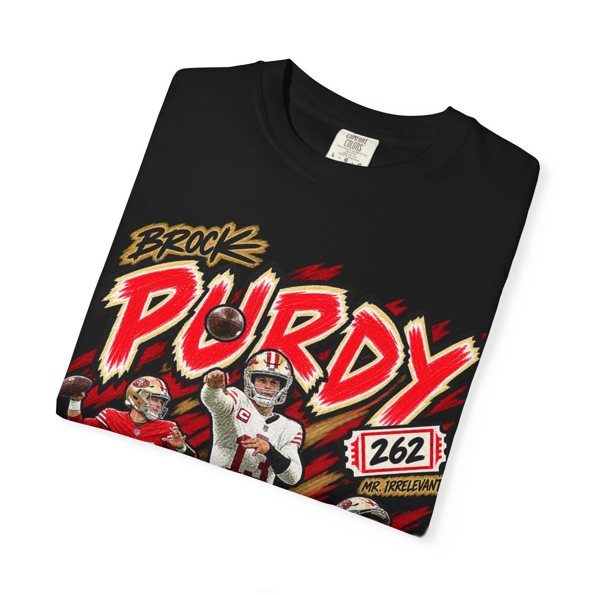 Brock Purdy, MR. IRRELEVANT Graphic T-Shirt - Sunday Standouts Sketch Series