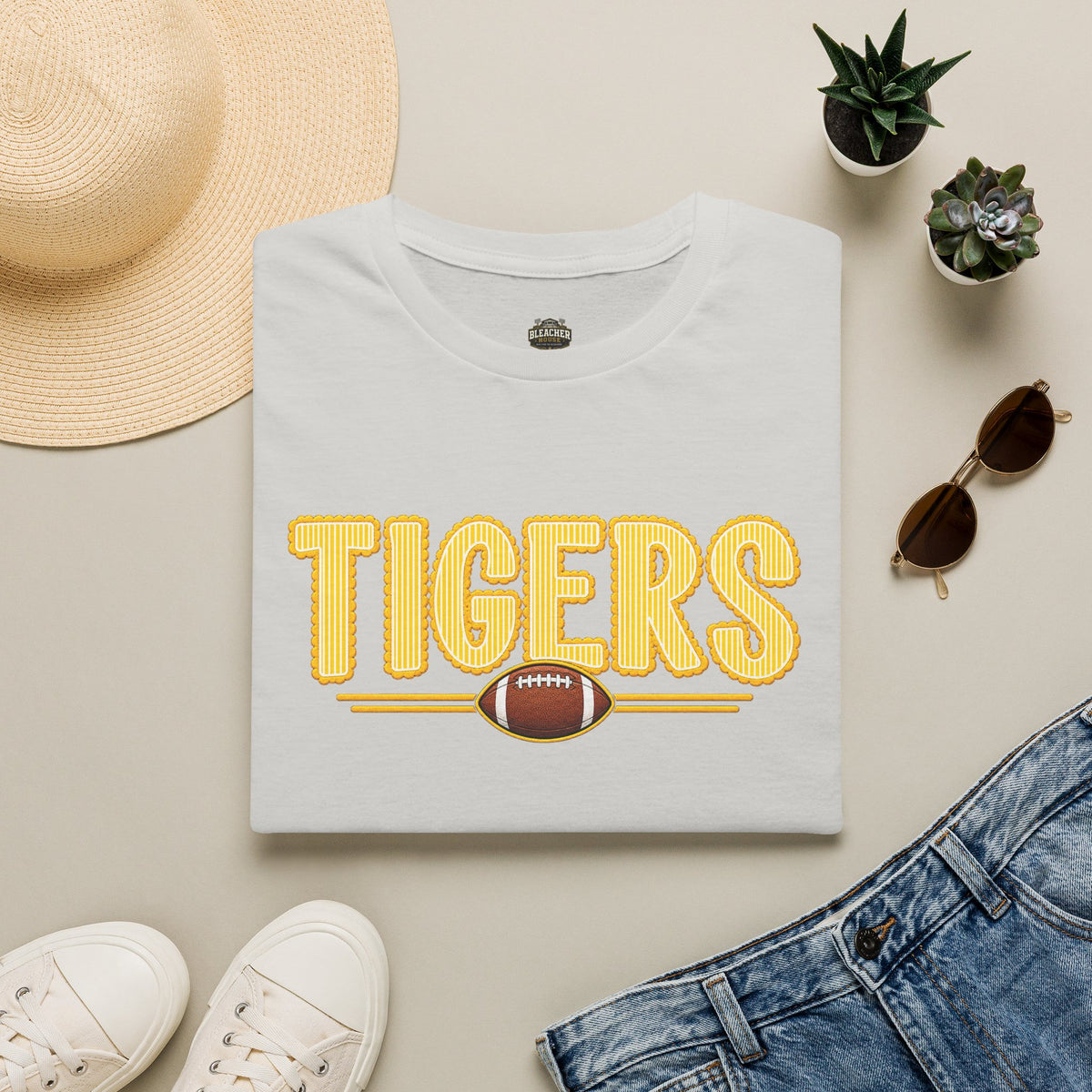 Tigers Football T-Shirt – Vintage Yellow Team Tee