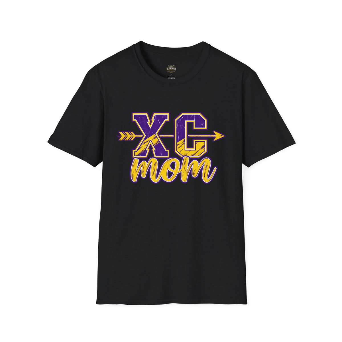 XC Mom T‑Shirt – Cross Country Mom Graphic Tee (Arrow & Varsity Lettering)