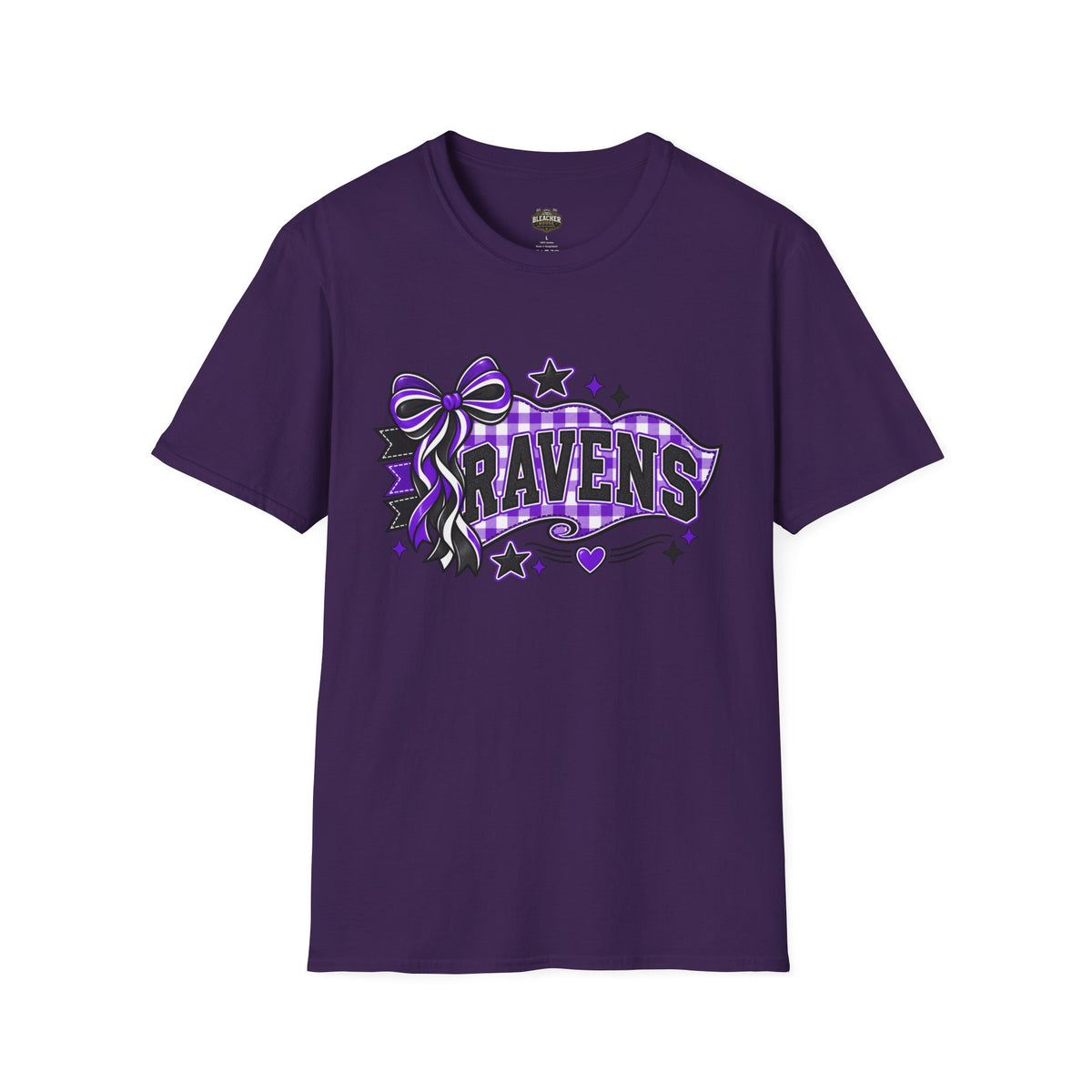 Ravens T-Shirt — Purple Ribbon & Stars Spirit Tee