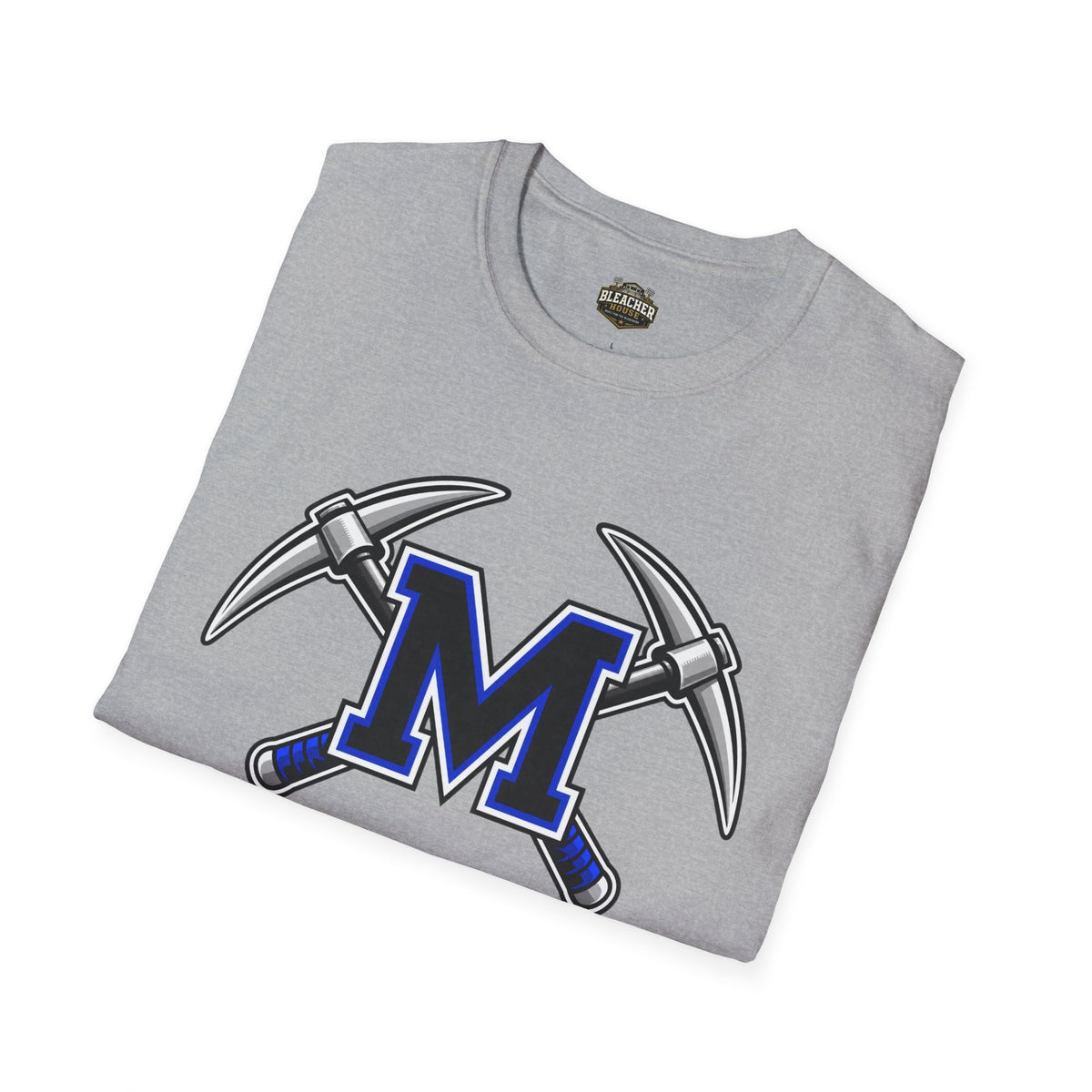Miner M Logo T-Shirt — Crossed Pickaxes Unisex Softstyle Tee