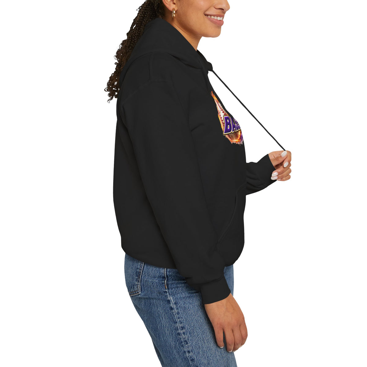 Sages Flaming Baseball Hoodie - Team Sweatshirt