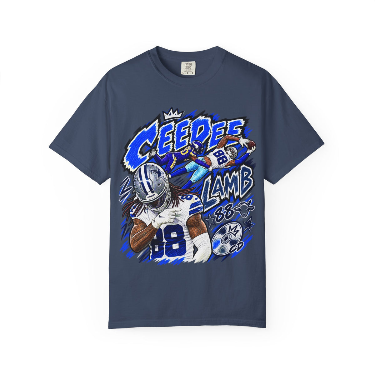 CeeDee Lamb Graphic T-Shirt - Sunday Standouts Sketch Series