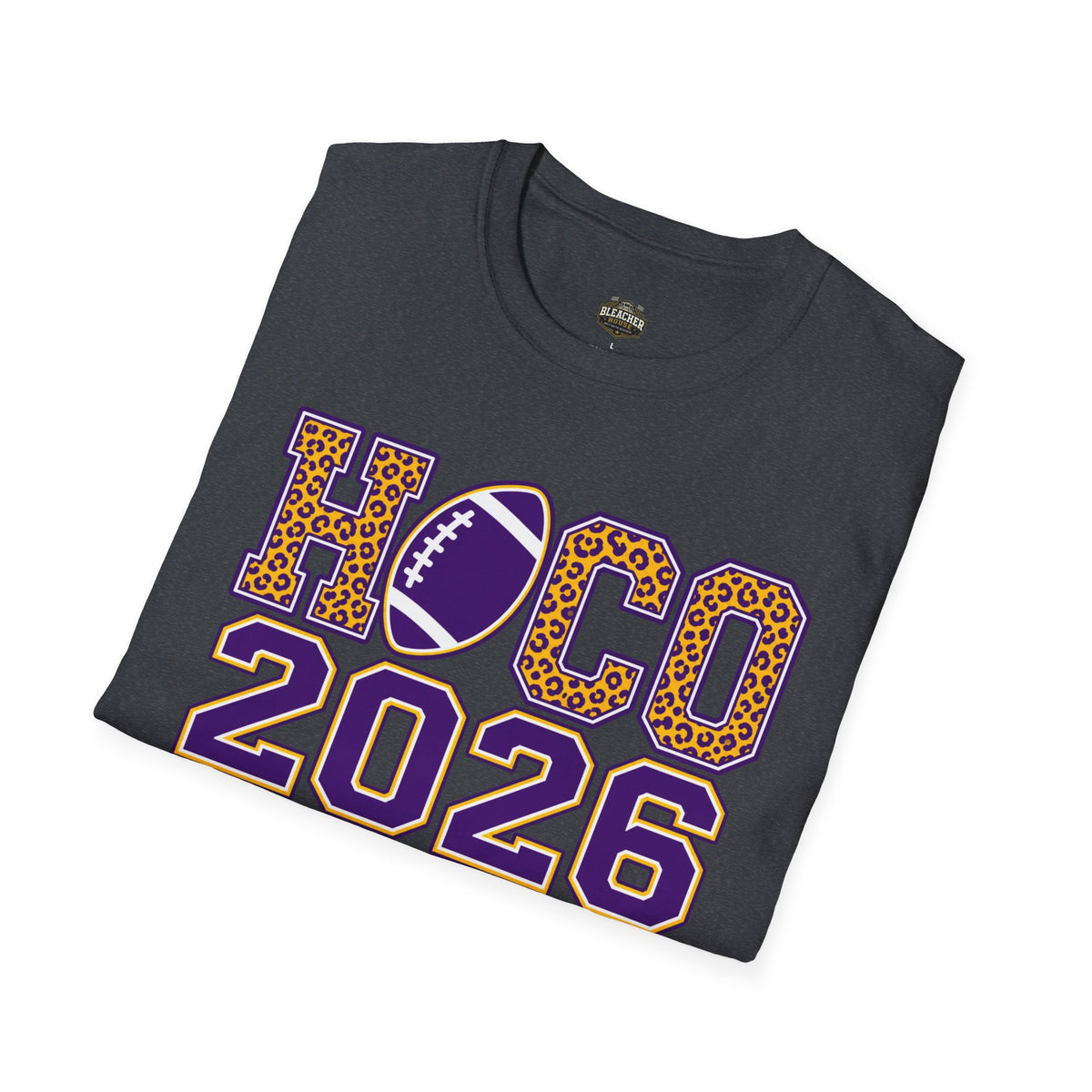 Homecoming 2026 Football Tee — HOCO 2026 Leopard Accent T-Shirt