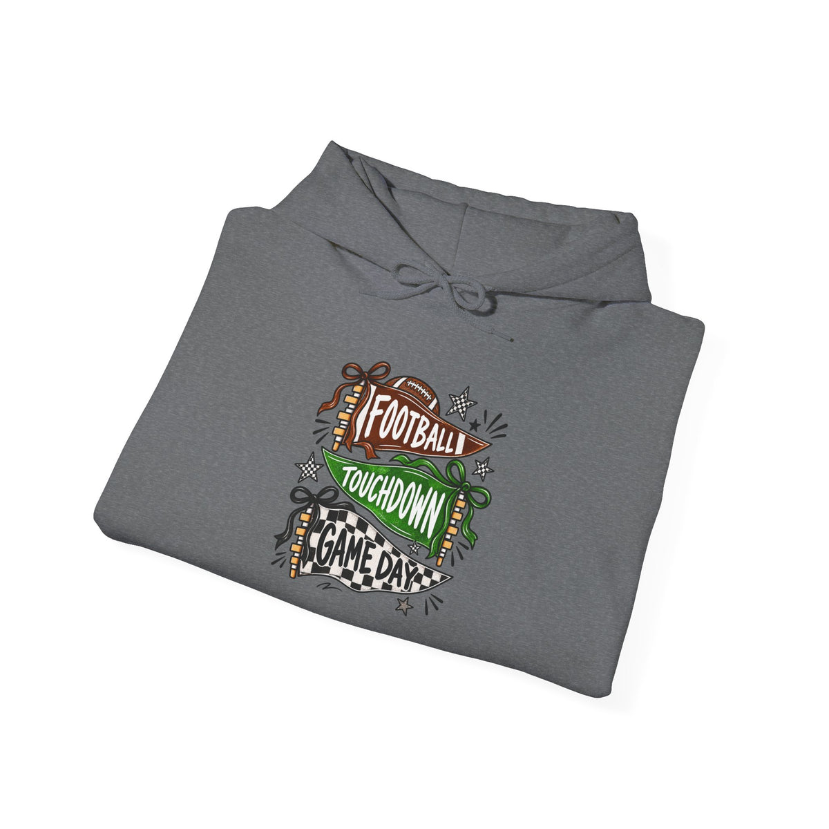 Football Touchdown Game Day Hoodie - Retro Grunge Sports Sweatshirt