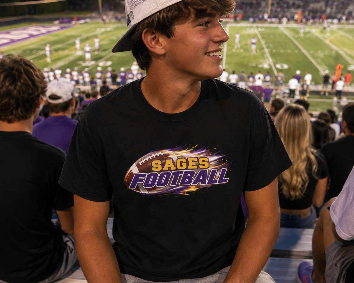 Sages Flaming Football T-Shirt
